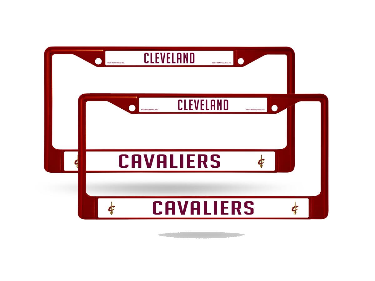 Cleveland Cavaliers NBA Chrome Metal License Plate Frame - Set of Two Frames