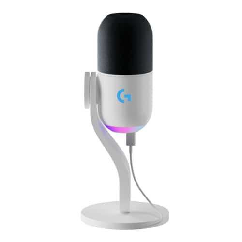 Logitech - Yeti GX Wired Supercardioid Dynamic Gaming Microphone with LIGHTSYNC RGB Lights - White