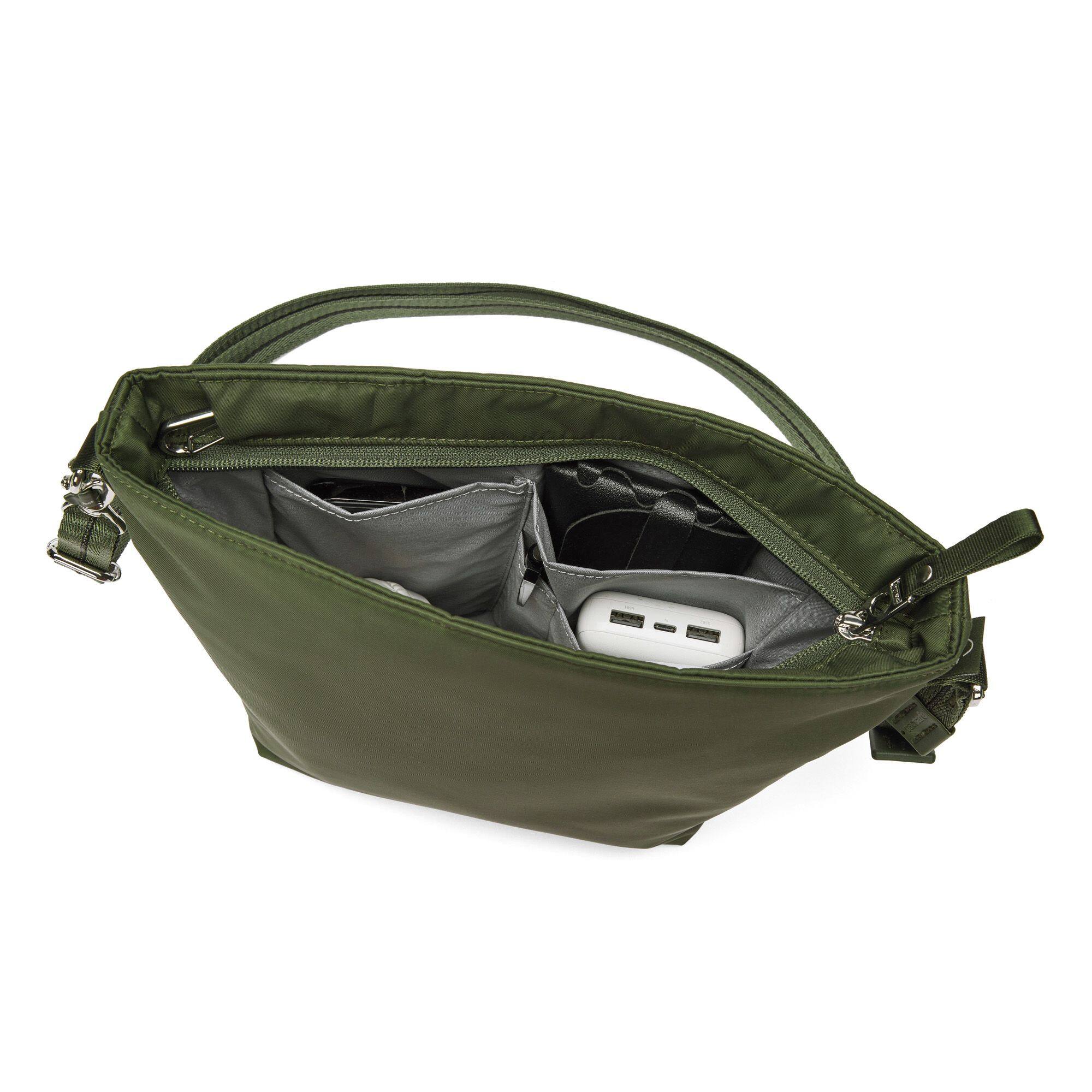 Back. Pacsafe - W Crossbody - Olive.
