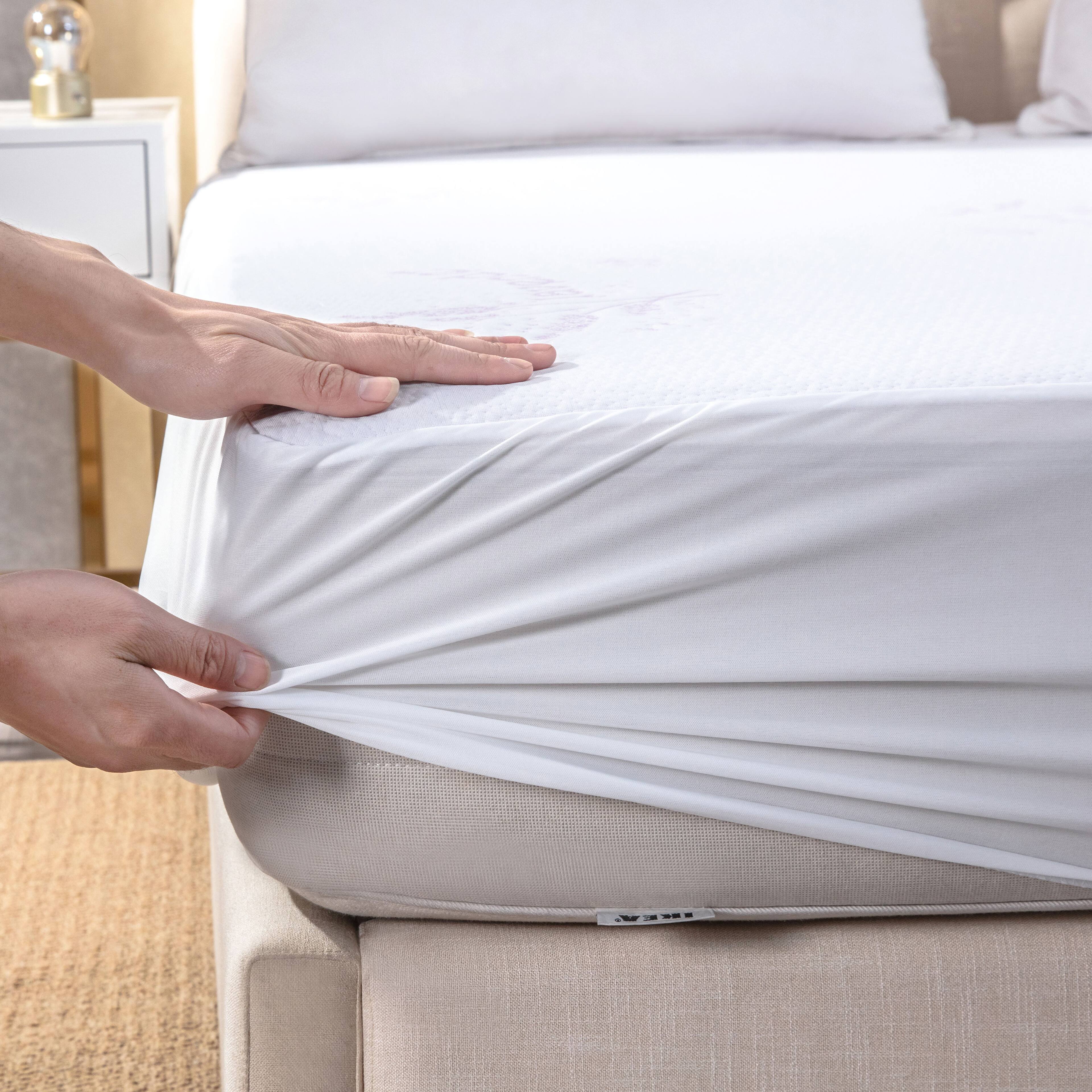 Left. Bibb Home - Bibb Home Lavender Infused Scented Hypoallergenic Mattress Pad - Standard.