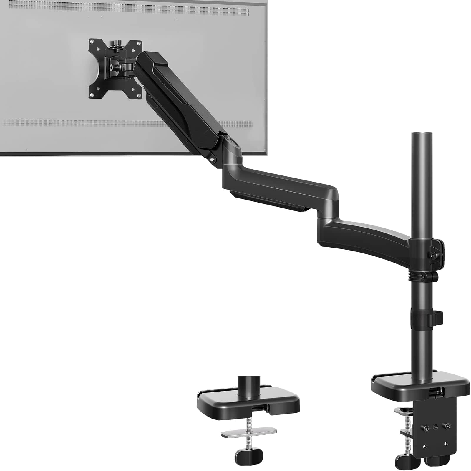 Comfort Essence - Arm Monitor Mount 13 To Computer Desk Extra Adjustable Stand Hold Up 19 Tall With Tilt Swivel Rotation Ves - Default