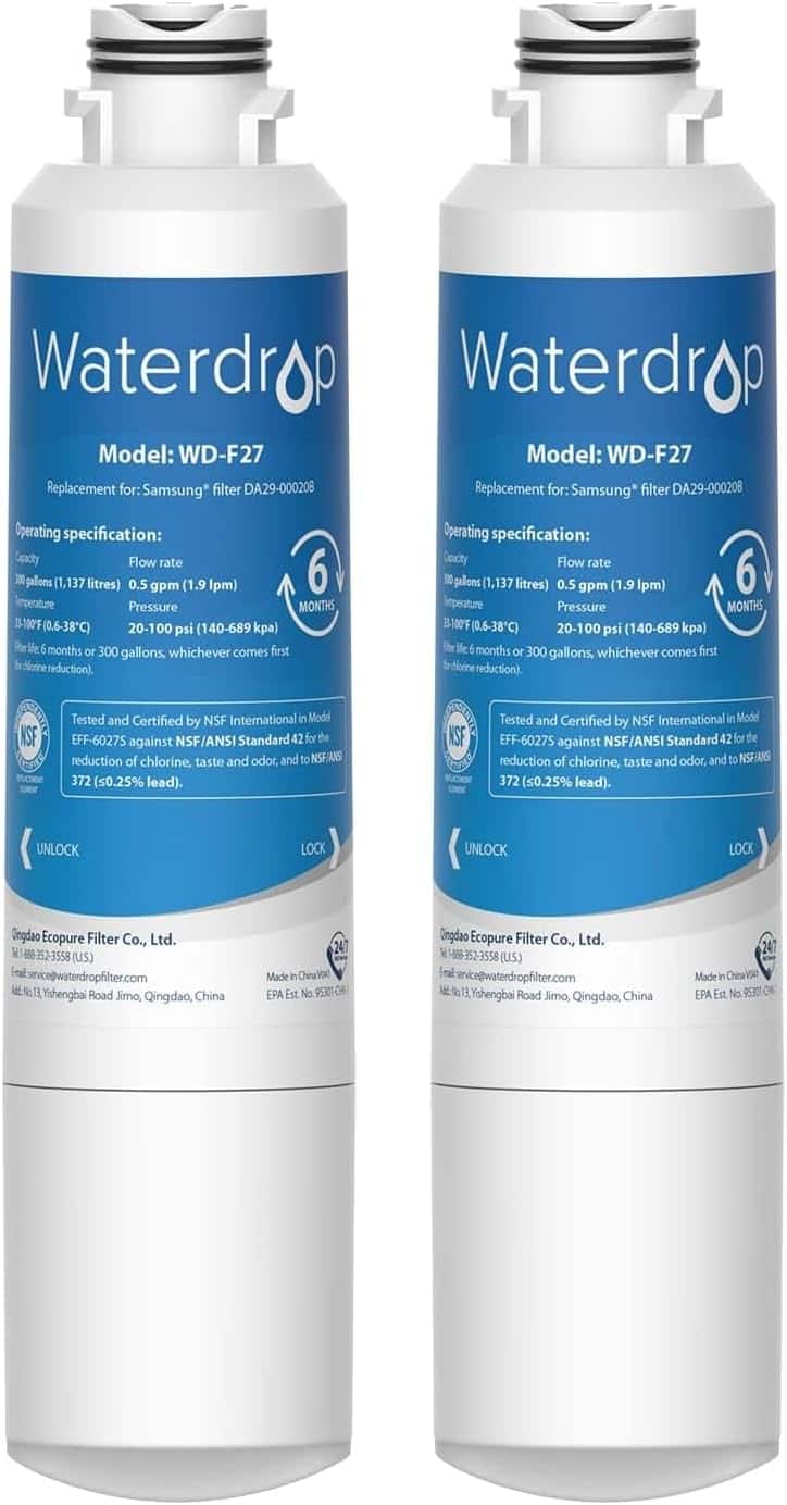 Waterdrop - WD-F27 Refrigerator Water Filter 2-Pack - White