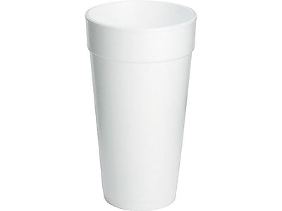 Front. Dart - J Cup Hot/Cold Cups, 20 Oz., 500/Carton - White.