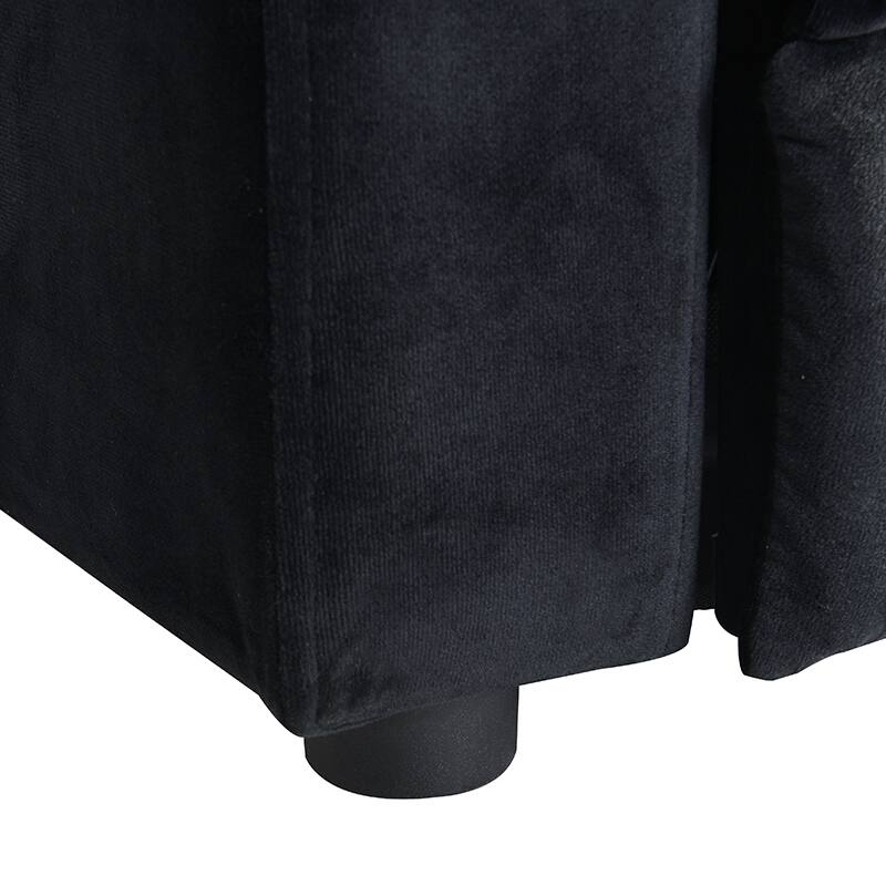 Alt View 8. GOODSILO - Kids Recliner Chair with Cup Holders, Footrest & Headrest - Upholstered Toddler Couch - Black.