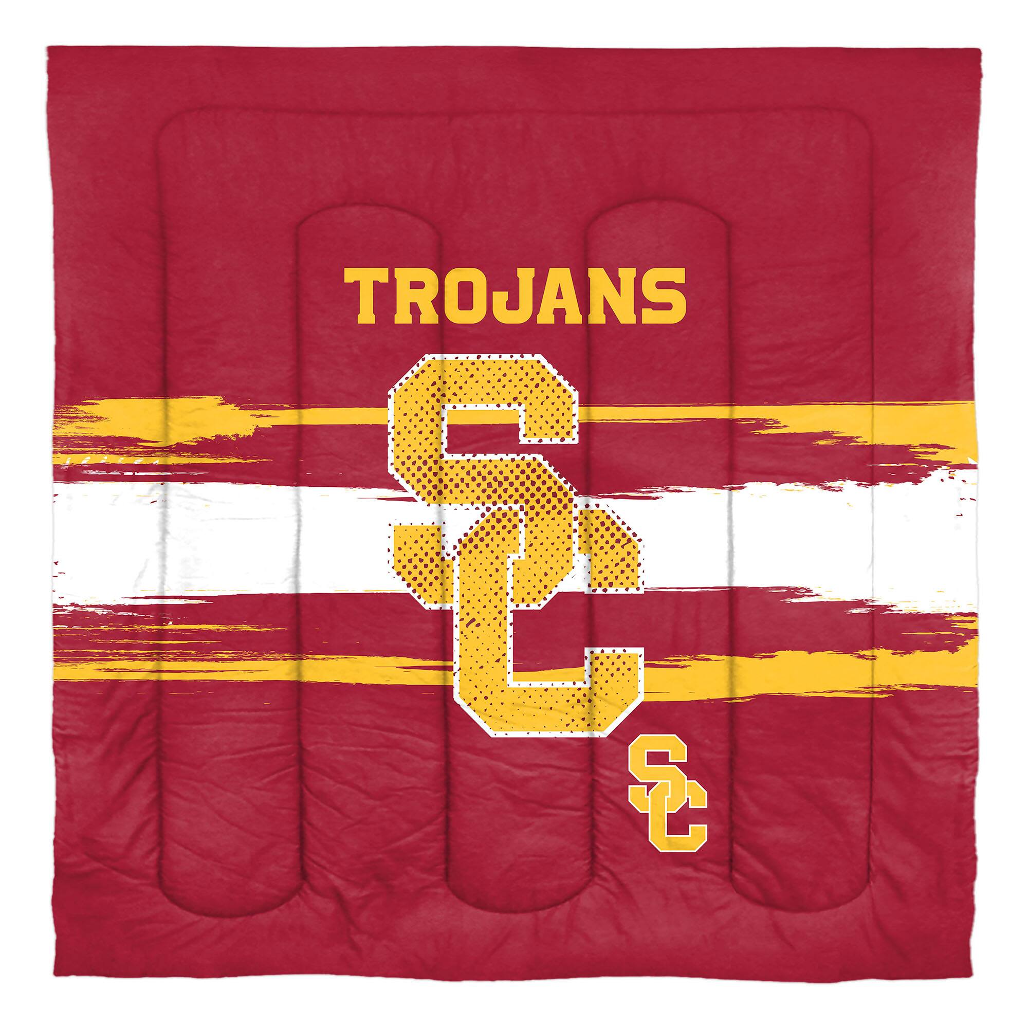 Angle. Sweet Home Collection - NCAA USC Trojans Comforter & Sham Set- Full/Queen - Multicolored.