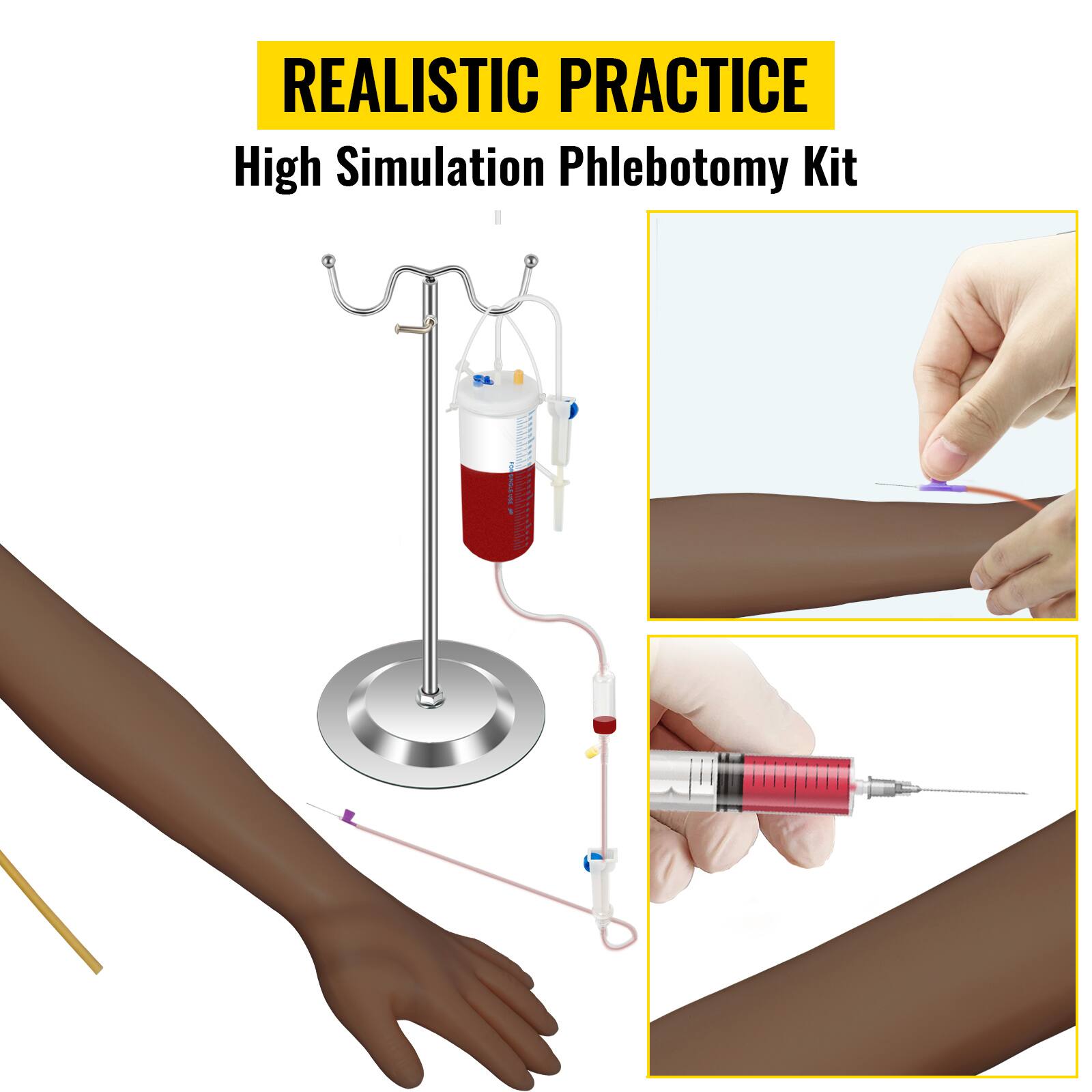 REALISTIC PRACTICE  
High Simulation Phlebotomy Kit
