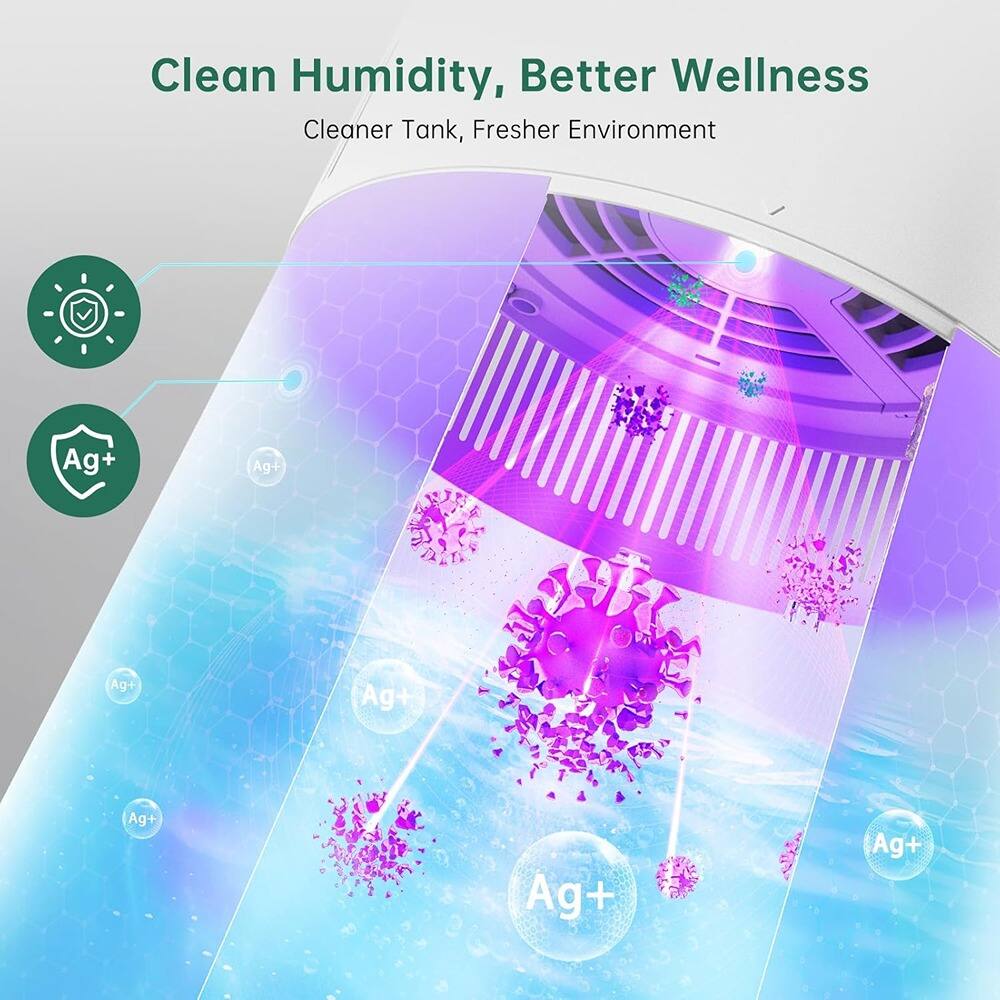 Clean Humidity, Better Wellness  
Cleaner Tank, Fresher Environment  
Ag+ Ag+ Ag+ Ag+ Ag+ Ag+ Ag+