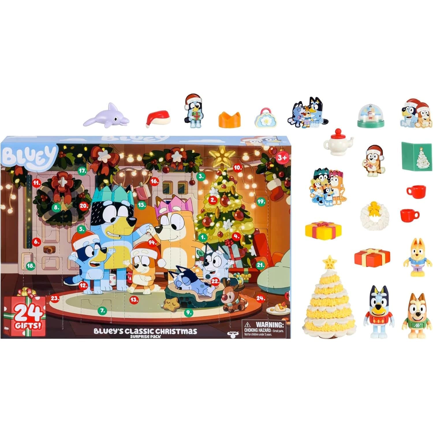 Moose Toys - Bluey's Exclusive Classic Christmas Advent Calendar - 24 Exclusive Figures