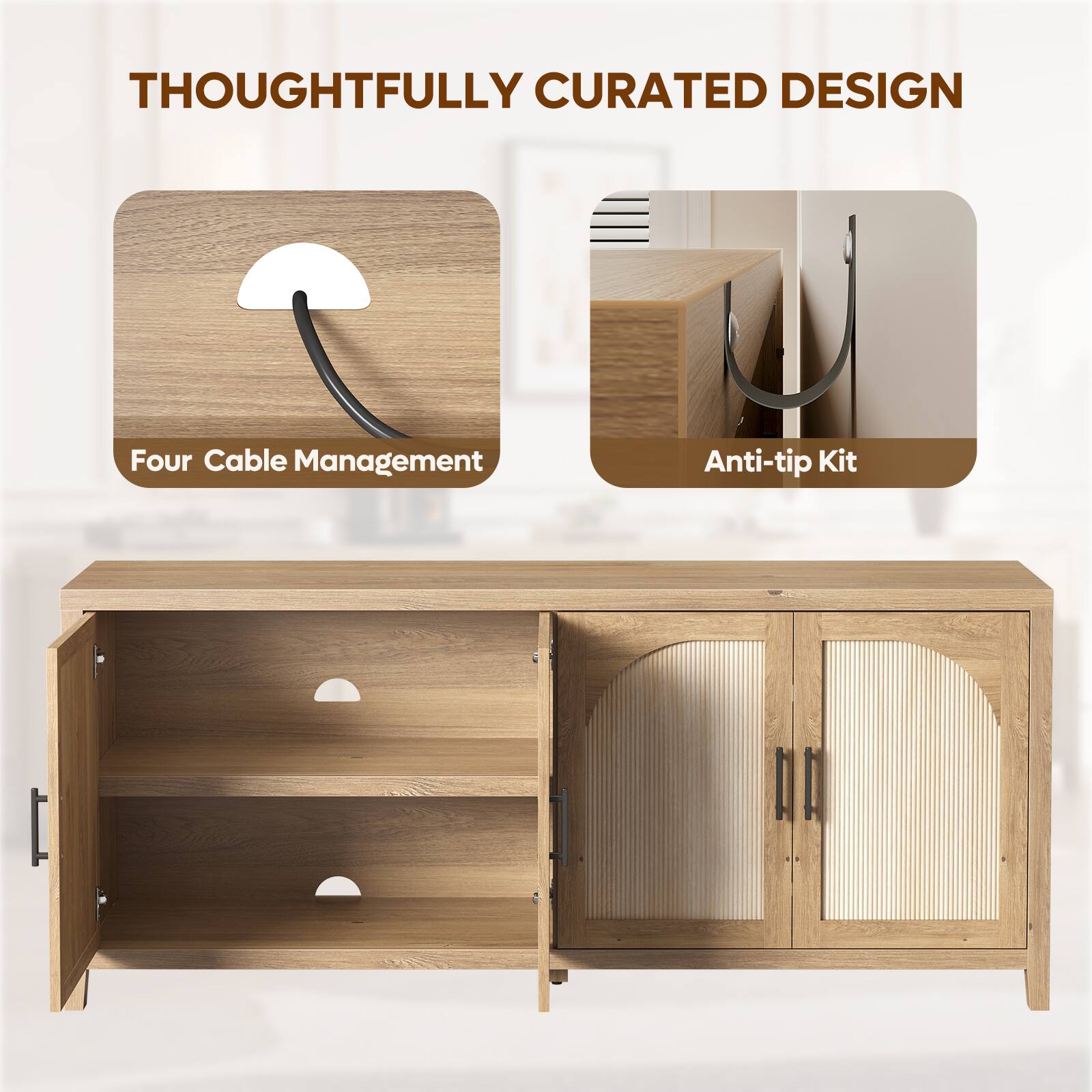 THOUGHTFULLY CURATED DESIGN

Four Cable Management

Anti-tip Kit