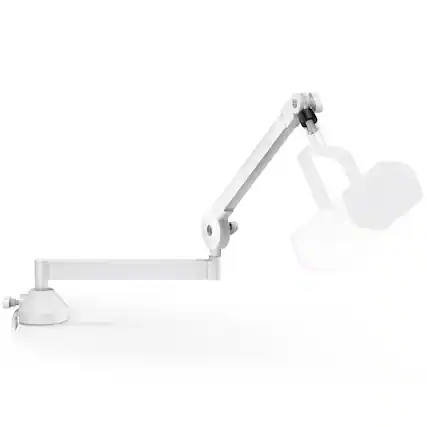 Front. Fabibe - Low Profile Mic Arm 360° Rotatable Microphone Boom Stand For Fifine Am8 K669b Blue Quadcast Solocast At2020 With... - White Low-profile.