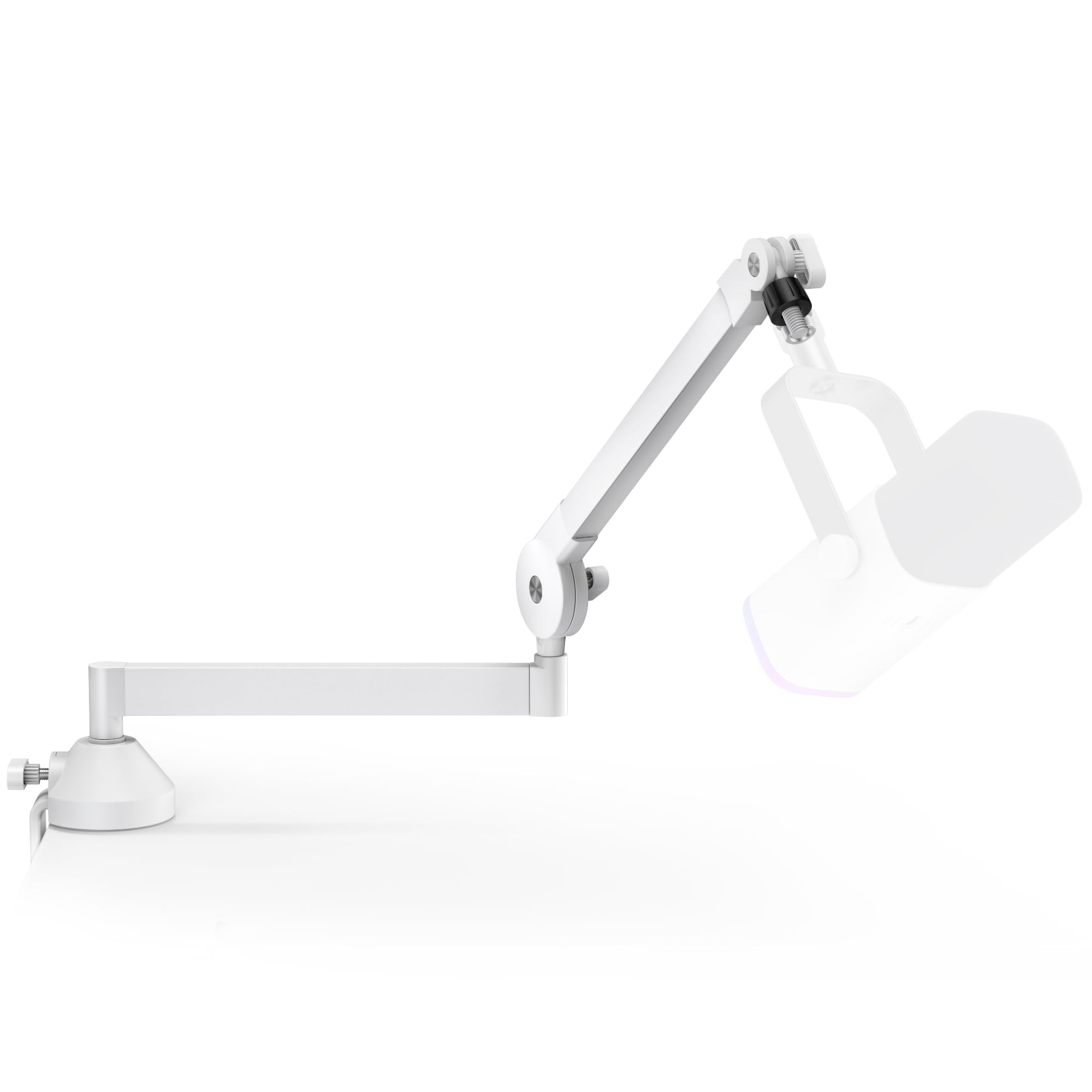 Front. Fabibe - Low Profile Mic Arm 360° Rotatable Microphone Boom Stand For Fifine Am8 K669b Blue Quadcast Solocast At2020 With... - White Low-profile.