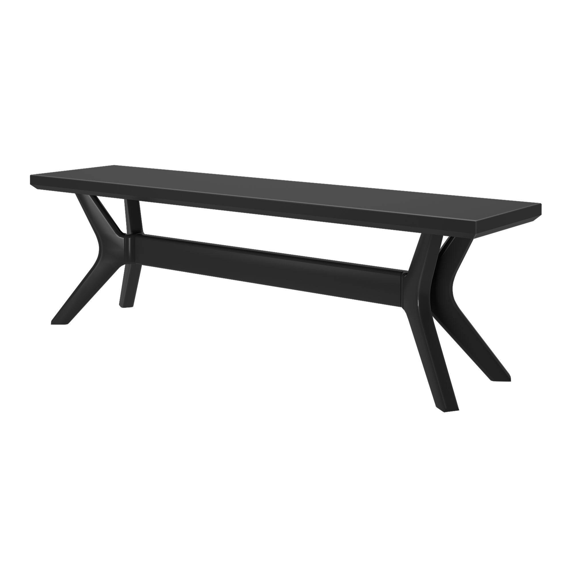 Alt View 2. Plank+Beam - Verso Dining Room Bench (60in / 1520mm), Black - Black.