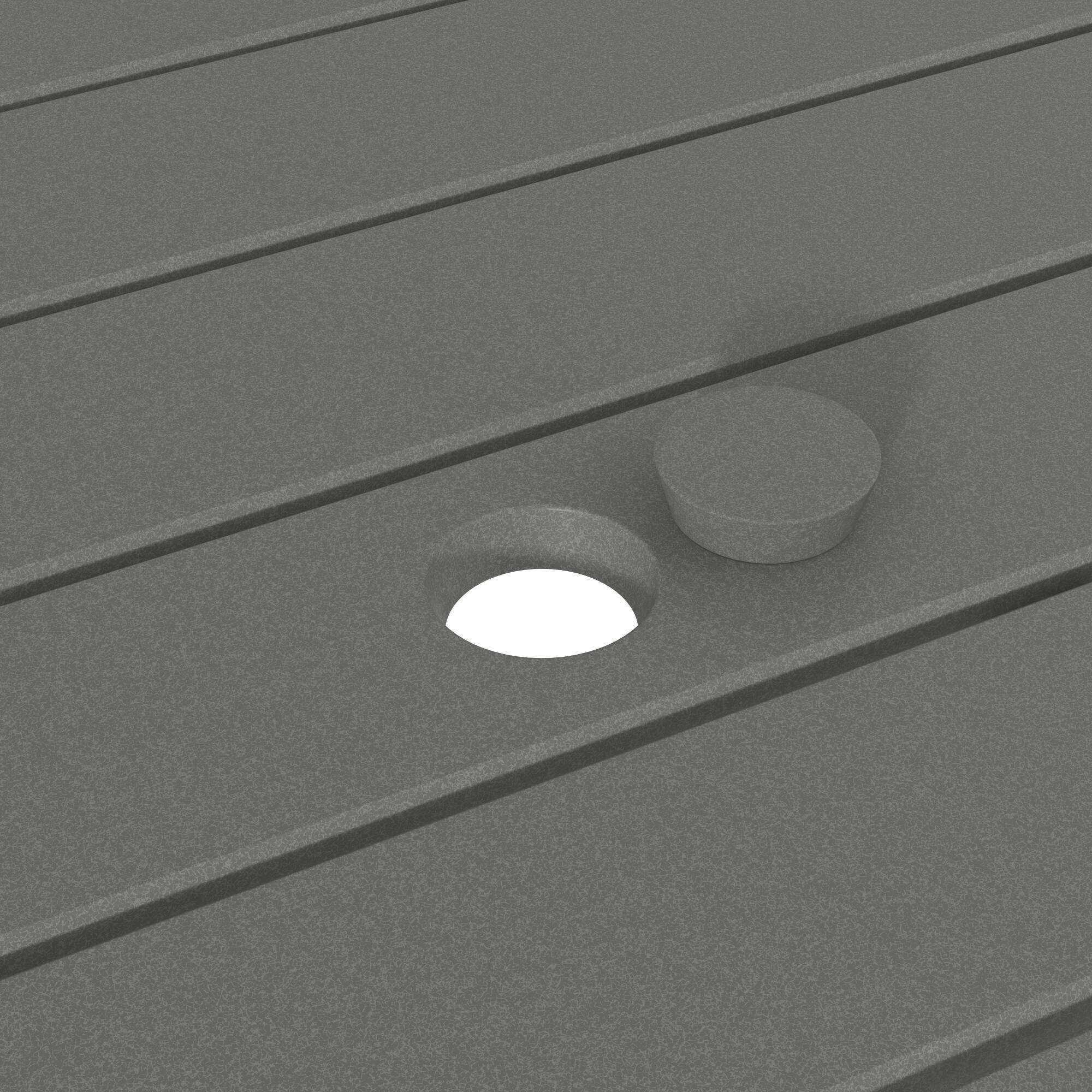 Alt View 7. Famapy - HDPE Outdoor Dining Table with Umbrella Hole & Cap-Solid Panel Patio Table for 8 People Weatherproof & Low Maintenance - Gray.