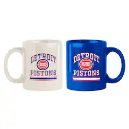 Logo Brands - Detroit Pistons Two-Pack 15oz. Color Mug Set - Multicolor