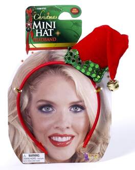 Forum Novelties - Christmas Mini Hat Costume Accessory Headband One Size Fits Most - Red