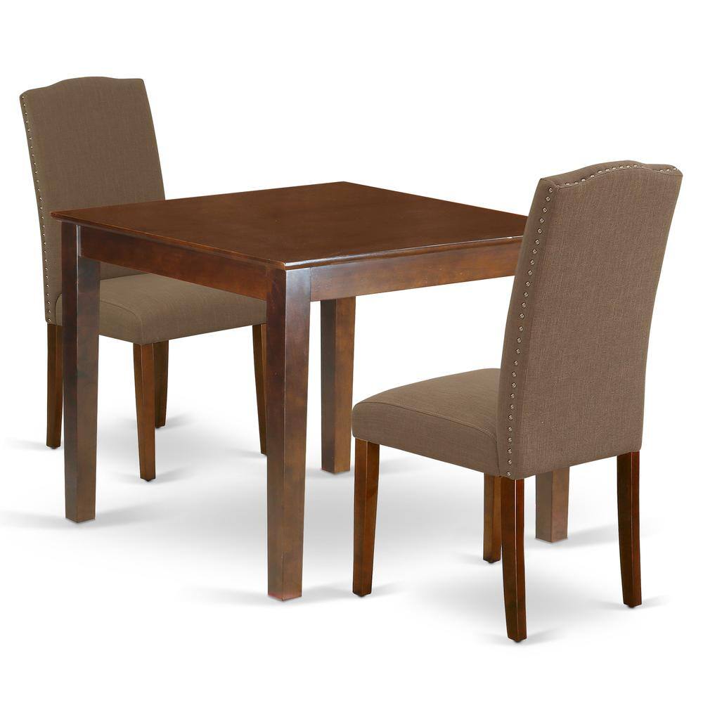 Back. East West Furniture - Dining Room Set Mahogany - Brown.