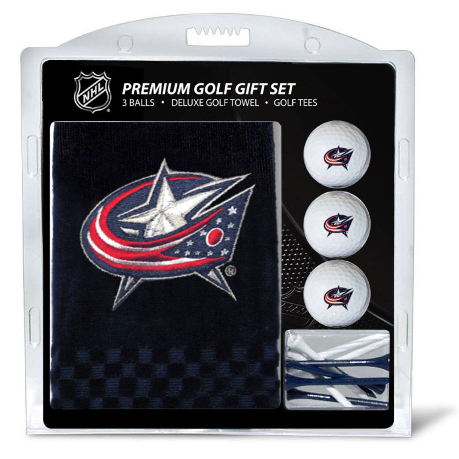 NHL PREMIUM GOLF GIFT SET  
3 BALLS • DELUXE GOLF TOWEL • GOLF TEES