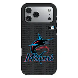 Keyscaper - MLB - Miami Marlins Personalized Bump Case with 8.2ft Drop Protection - 16 - Multicolor