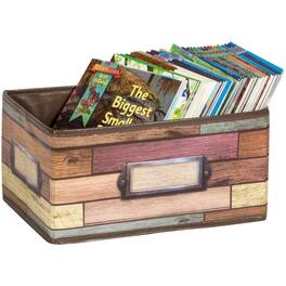 Teacher Created Resources - Reclaimed Wood Design Small Storage Bin