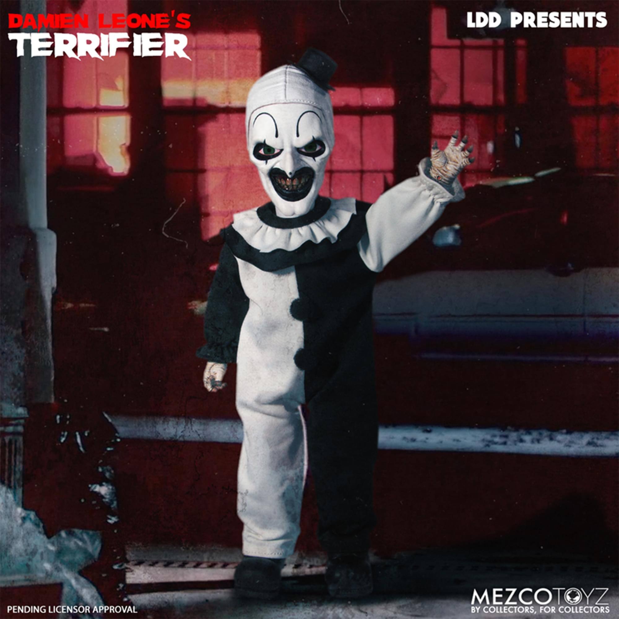 DAMIEN LEONE'S TERRIFIER  
LDD PRESENTS  
PENDING LICENSOR APPROVAL  
MEZCOTOYZ  
BY COLLECTORS, FOR COLLECTORS