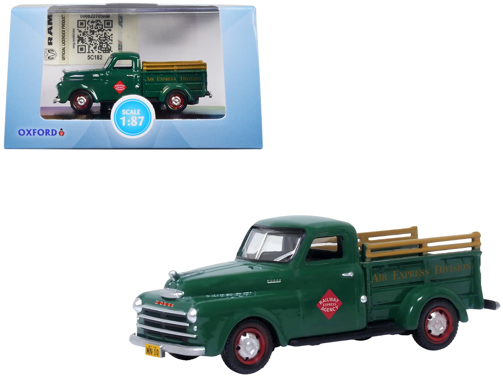 "1948 Dodge B-1B Pickup Truck Green ""Railway Express Agency"" 1/87 (HO) Scale Diecast Model Car by Oxford Diecast" price history on PriceWatchPro