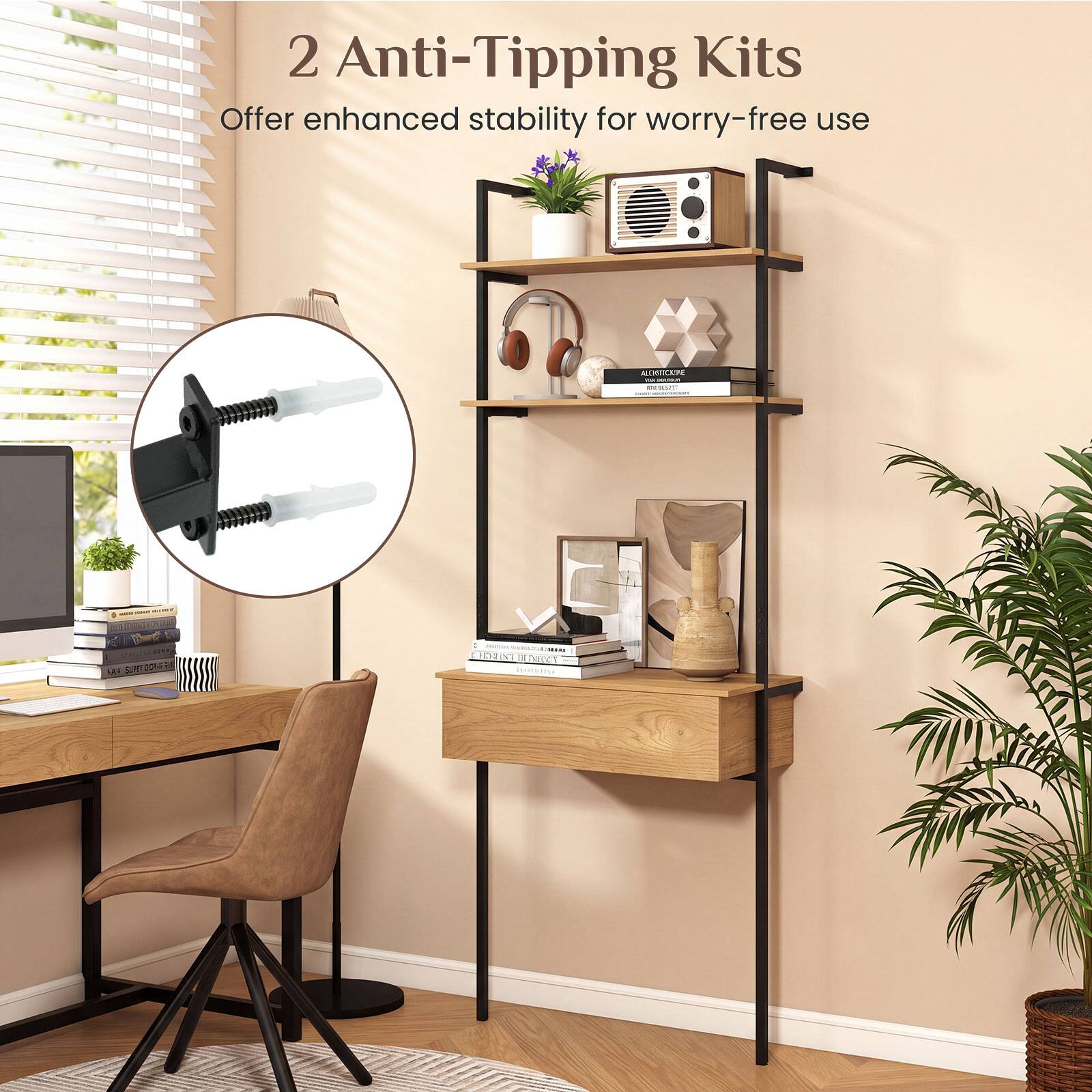 2 Anti-Tipping Kits  
Offer enhanced stability for worry-free use