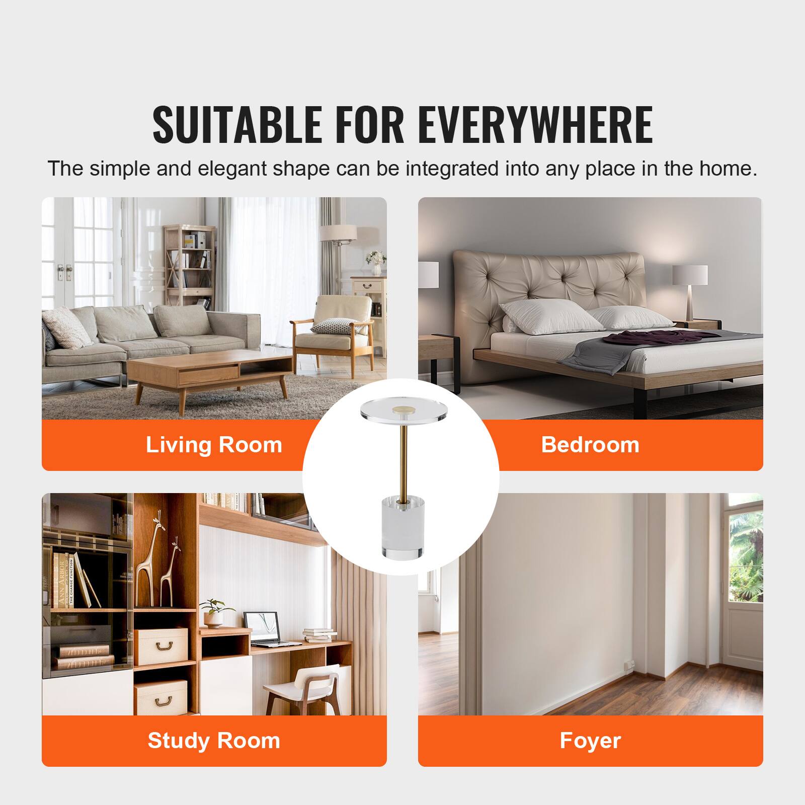 SUITABLE FOR EVERYWHERE

The simple and elegant shape can be integrated into any place in the home.

Living Room

Bedroom

Study Room

Foyer