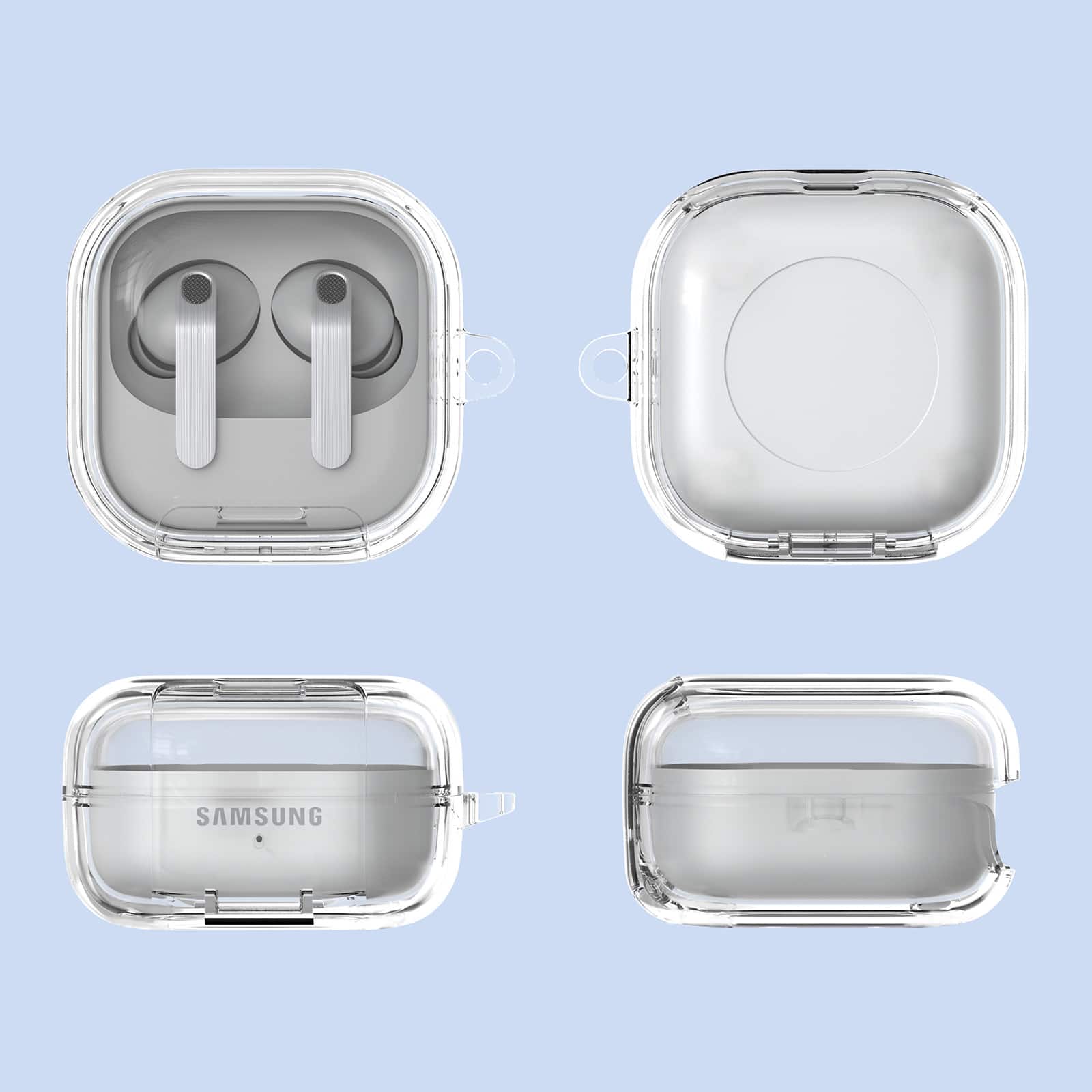 Dteck Clear Case for Samsung Galaxy Buds 4/4Pro with Cleaning Pen