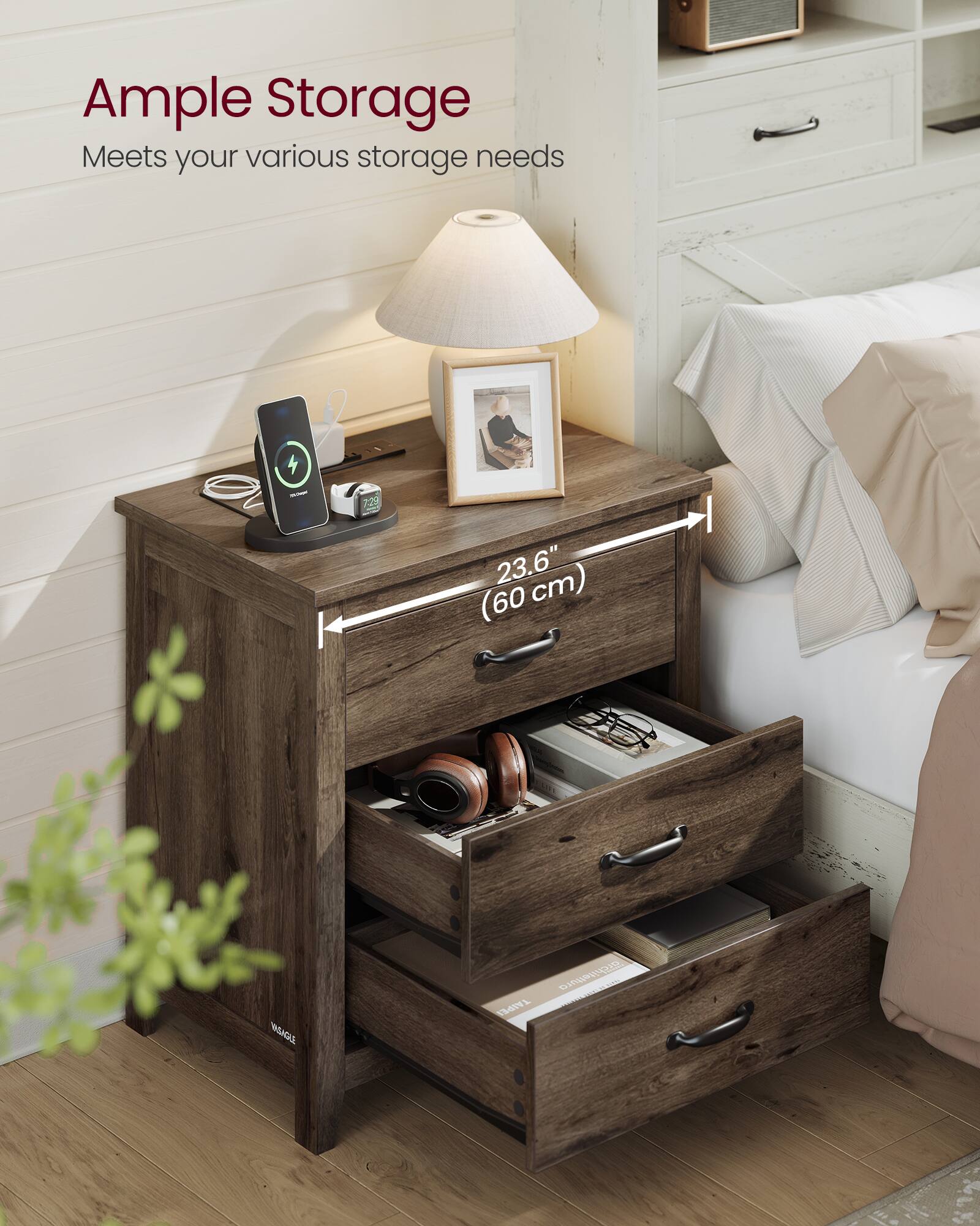Ample Storage  
Meets your various storage needs  

72.5" (23.6" (60 cm)