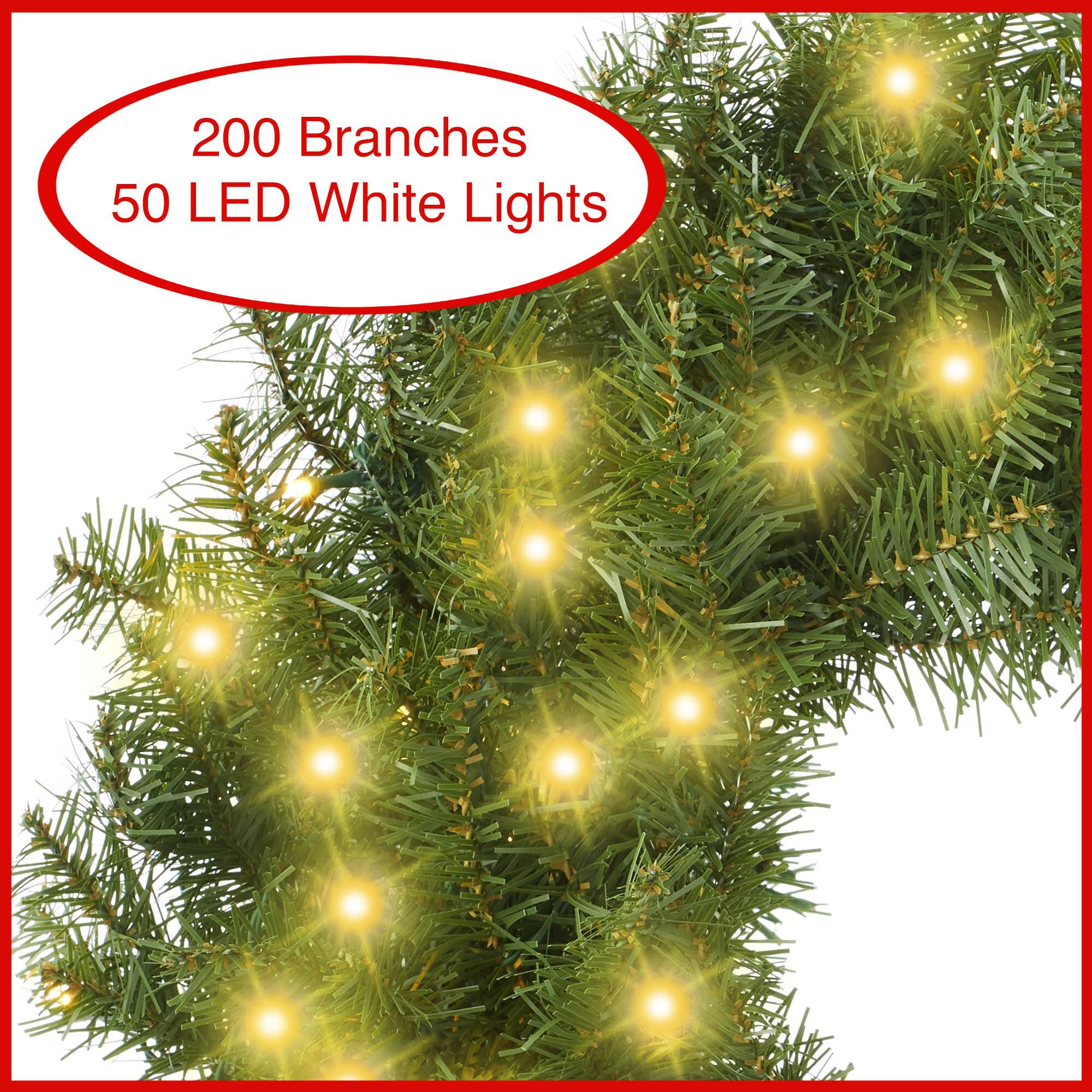 200 Branches  
50 LED White Lights