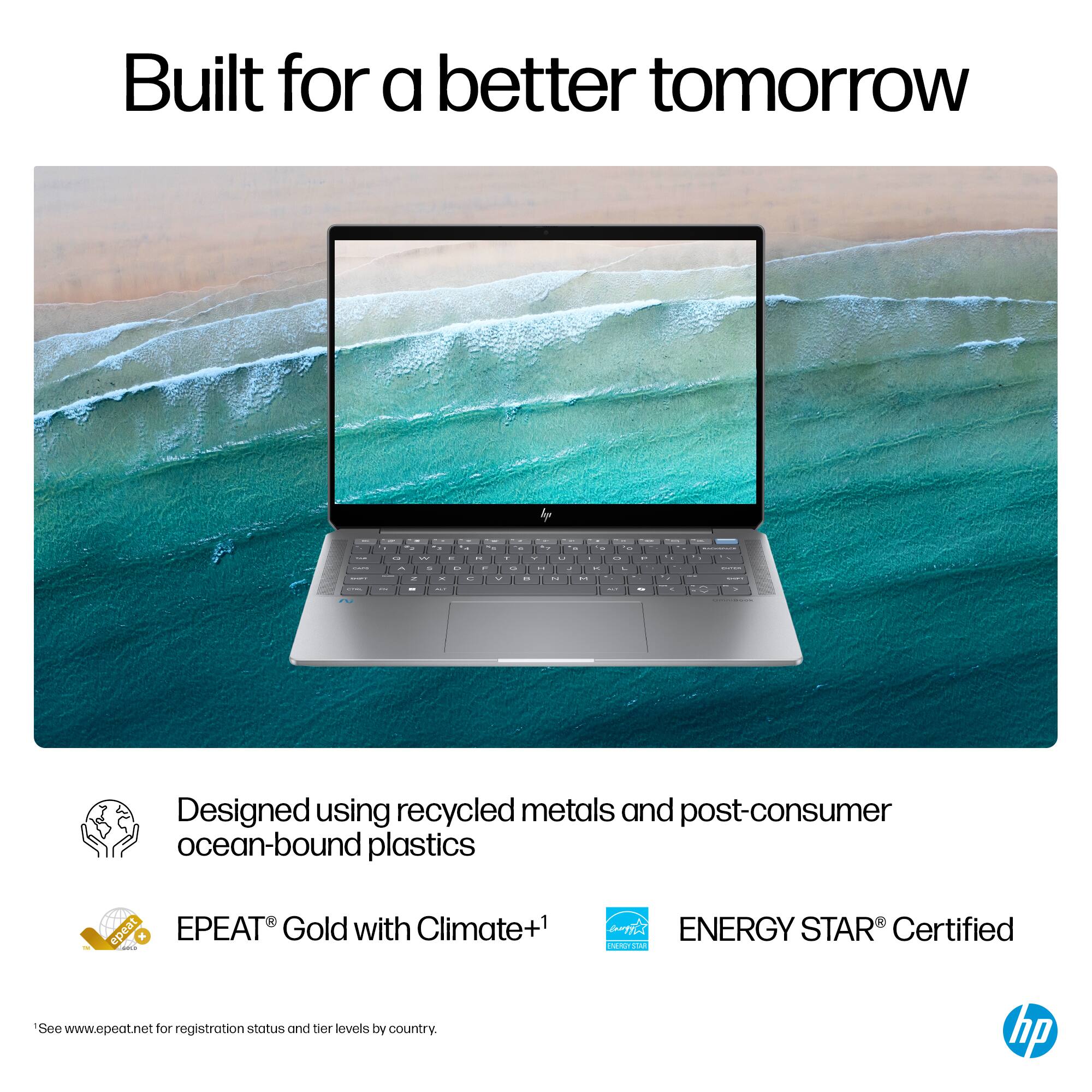 Built for a better tomorrow - 2 -. - - - -- - - | I - : - - . - I - - - - - . . . - . -  .  - - - - - - . -  | - - Designed using recycled metals and post-consumer ocean-bound plastics X20 epeat EPEAT Gold with Climate+1 i M ENERGY STAR Certified TNN - I See [www.epeat.net](http://www.epeat.net) for registration status and tier levels by country. hp