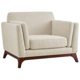 Chance Upholstered Fabric Armchair by Modway - Brown