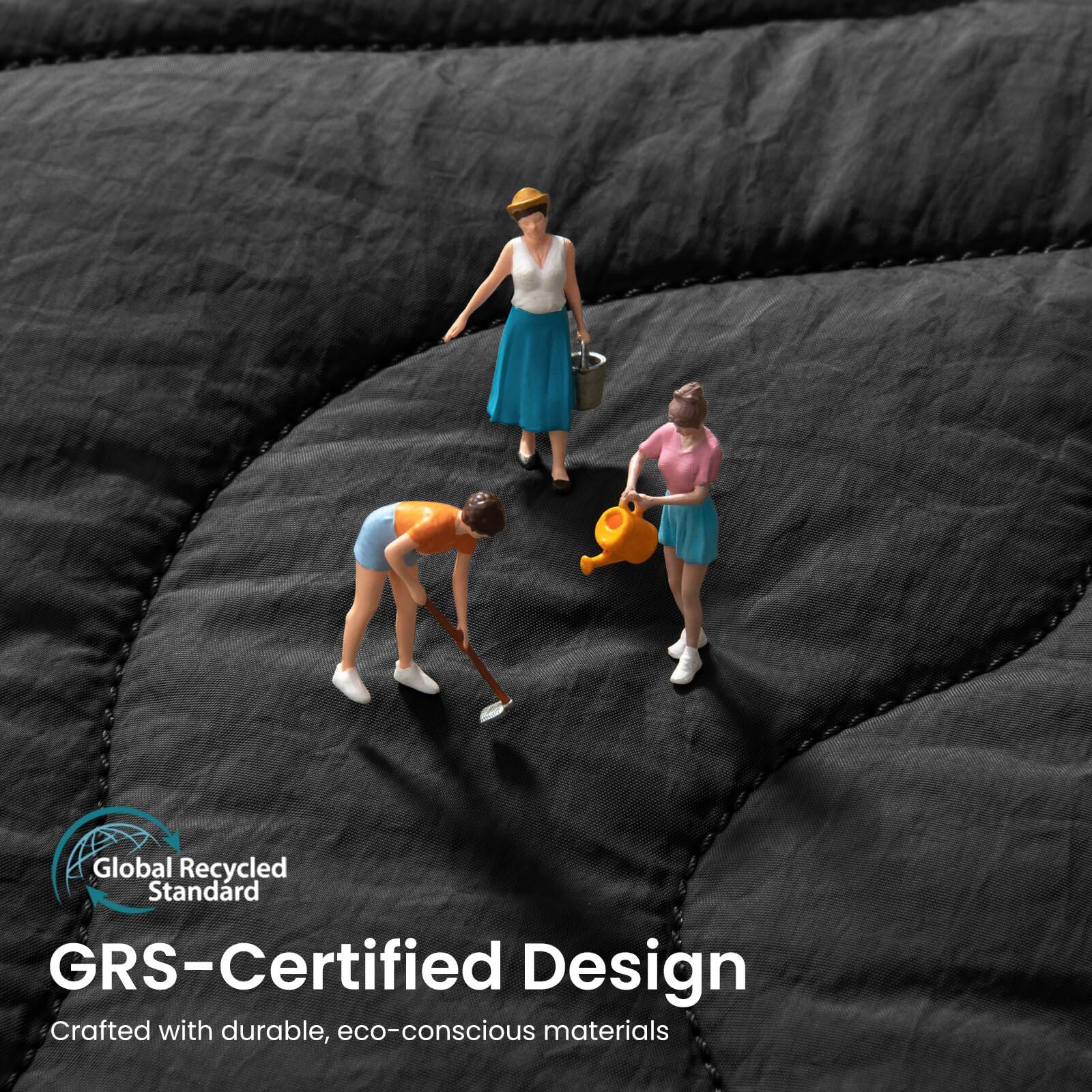 Global Recycled Standard GRS-Certified Design  
Crafted with durable, eco-conscious materials