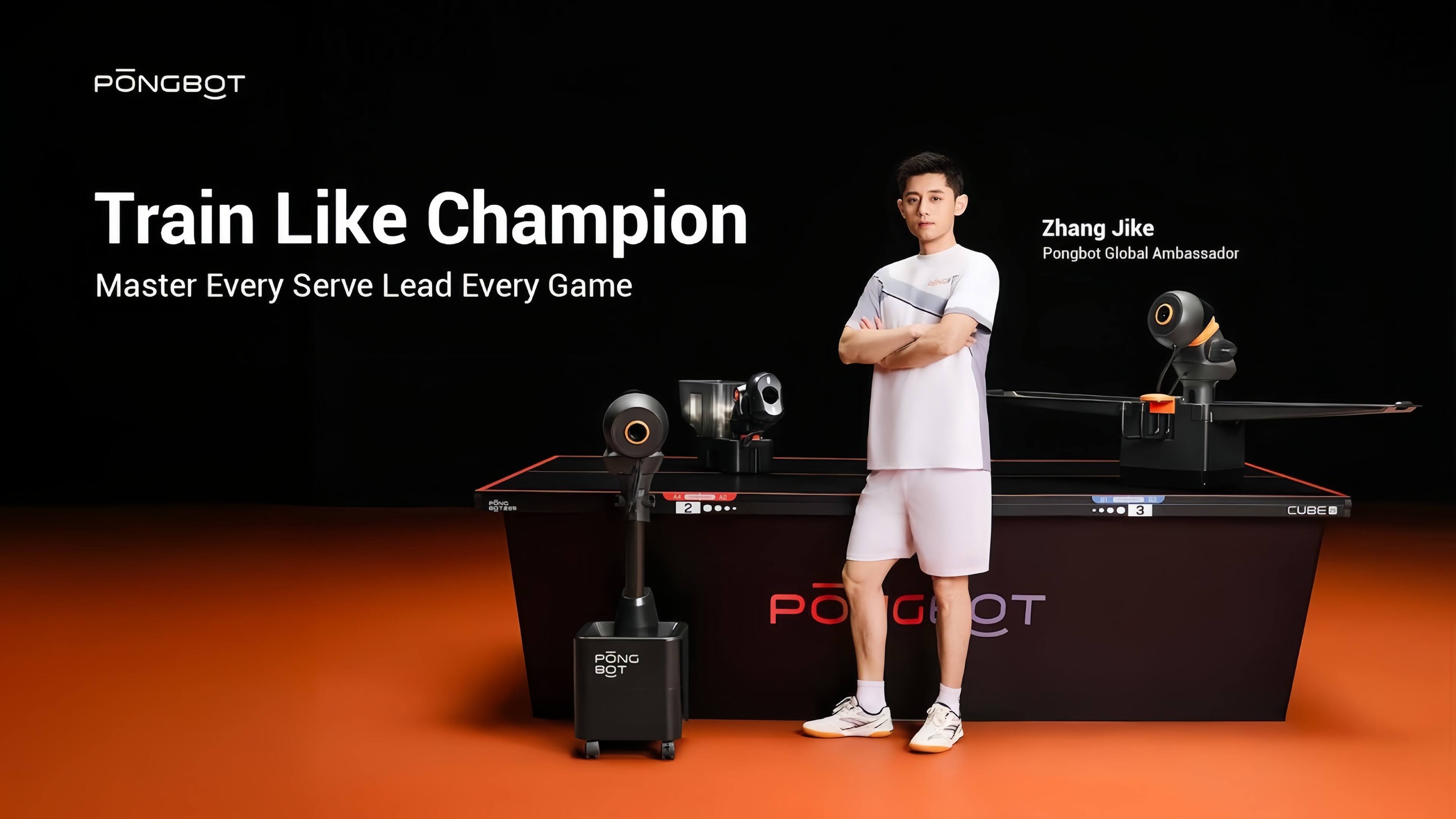 PONGBOT  
Train Like Champion  
Master Every Serve Lead Every Game  

Zhang Jike  
Pongbot Global Ambassador  

PONG OUTAGO  
2  
3  
CUBEO  
PONG BOT  
PO  
G