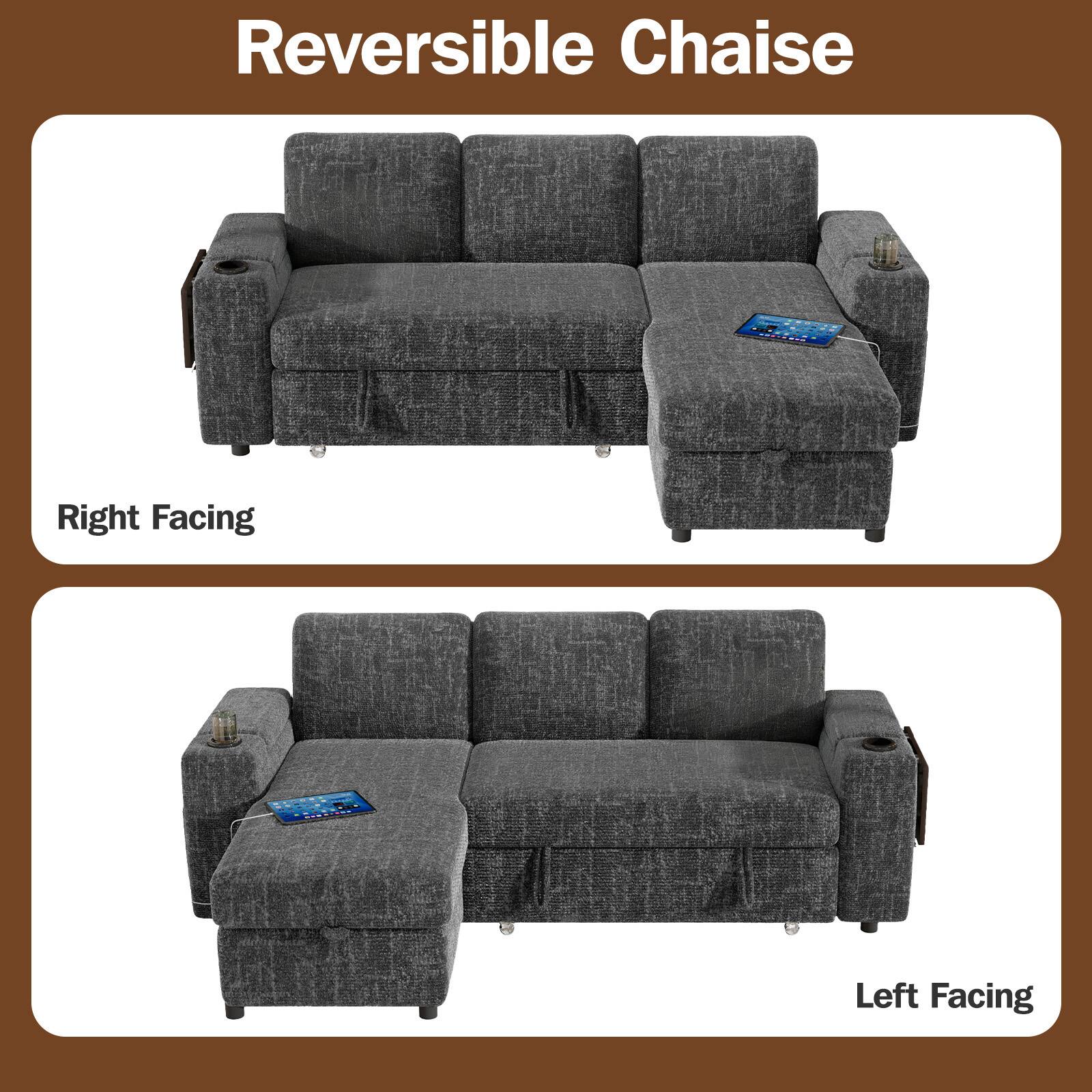 Reversible Chaise  
Right Facing  
Left Facing