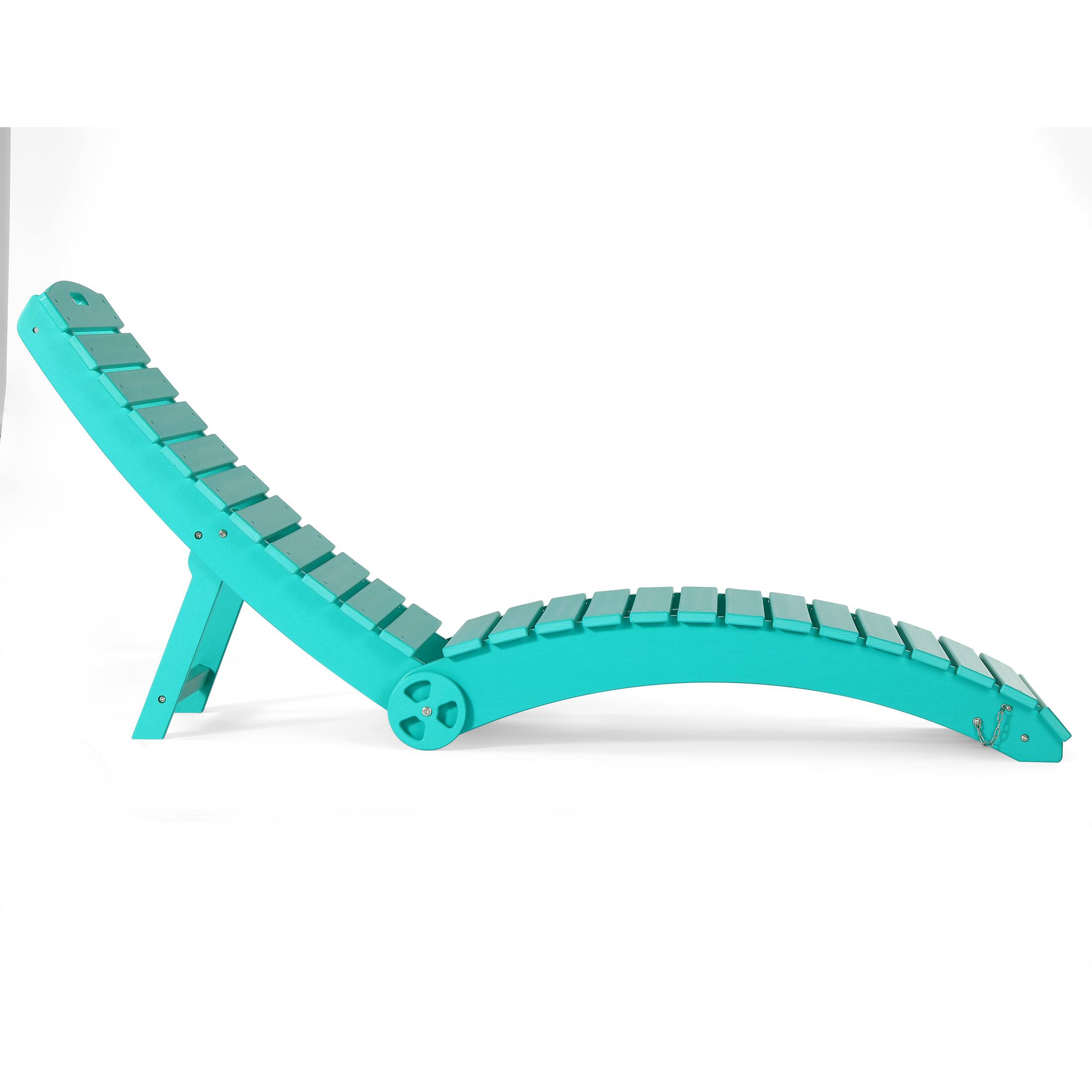 Left. WestinTrends - WestinTrends Ventura Outdoor HDPE In-Pool Patio Chaise Lounge Chair With Wheels - Turquoise.