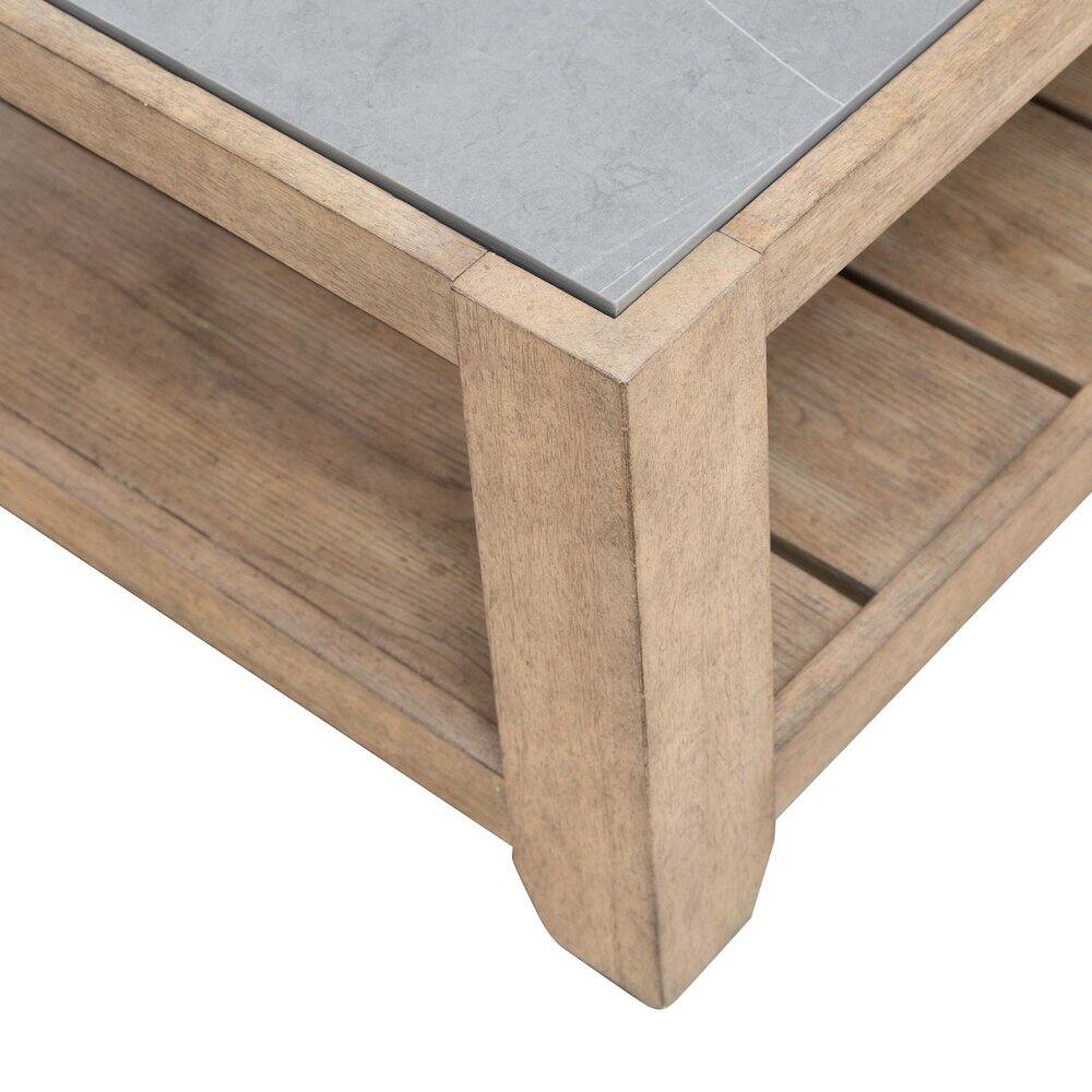 Alt View 5. Liberty Furniture Industries - Millstone Cocktail Table with Unique Tile Top for Living Room - Nutmeg Oak Wood - Nutmeg.
