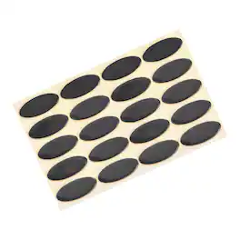 Unique Bargains - Oval Mouse Feet Skates Pads 0.7mm for Gaming Mouse Feet Replacement 20pcs - Black