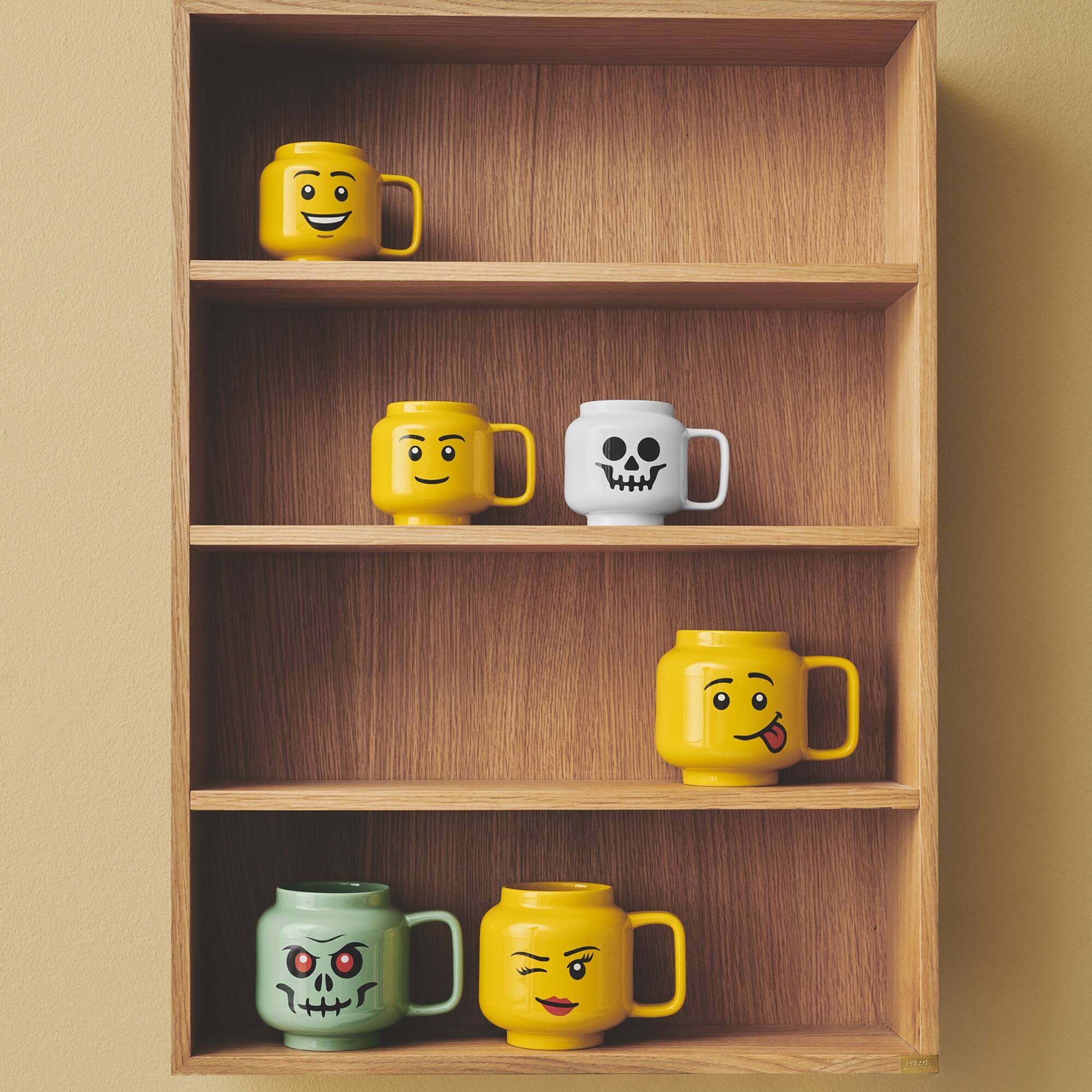 Alt View 11. Room Copenhagen - LEGO: Classic Yellow Minifigures Winking Girl Ceramic Mug, 8.6oz - Yellow.