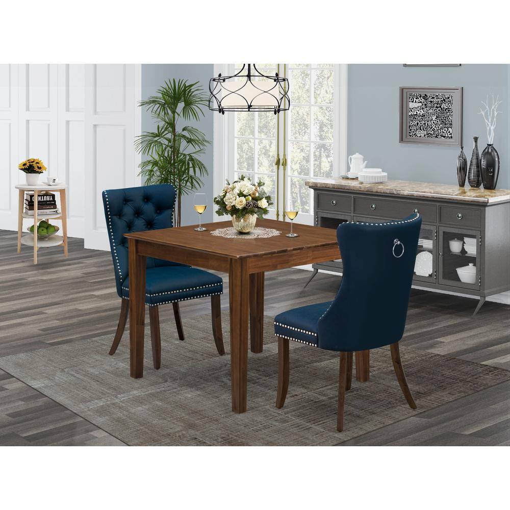 Alt View 3. East West Furniture - 3 Piece Dinette Set for Small Spaces - Grey.