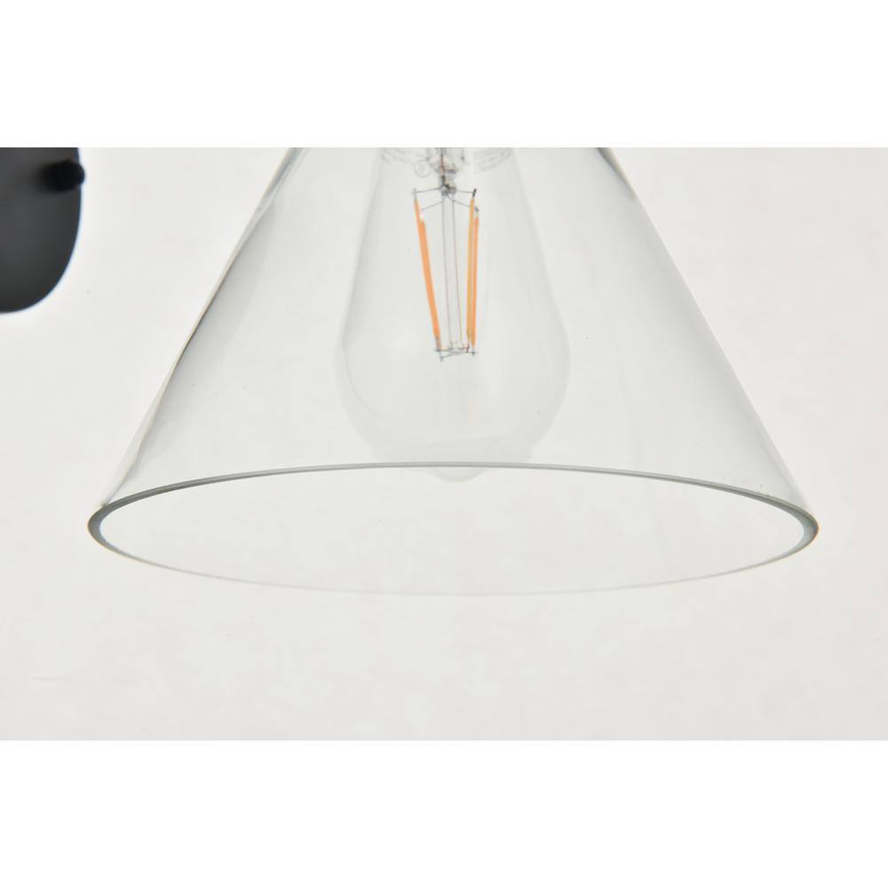 Back. Living District - Histoire 1 light brass and black Wall Sconce - Brass And Black And Clear.