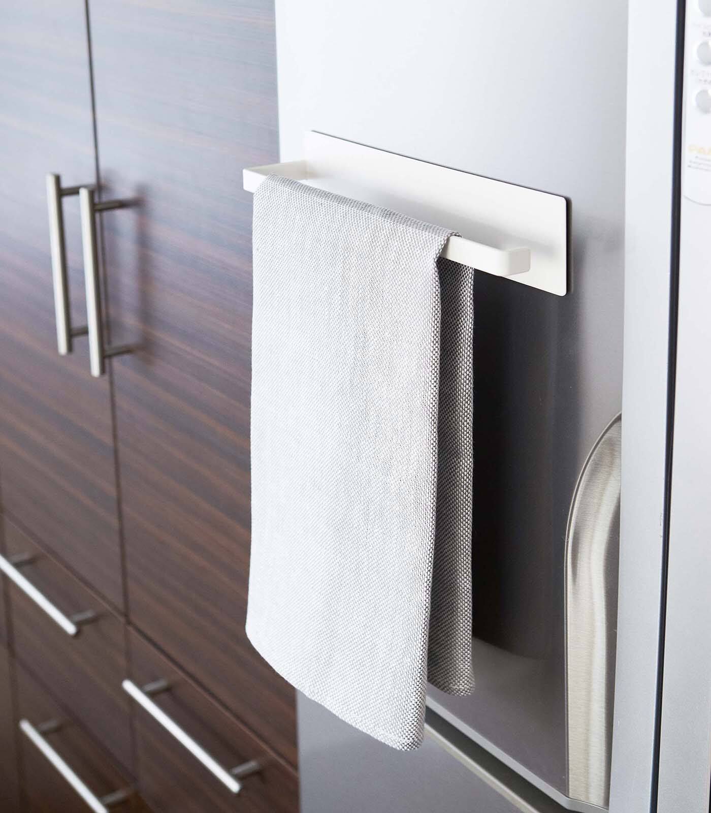 Alt View 1. Yamazaki Home - Magnetic Paper Towel Holder - Steel - White.