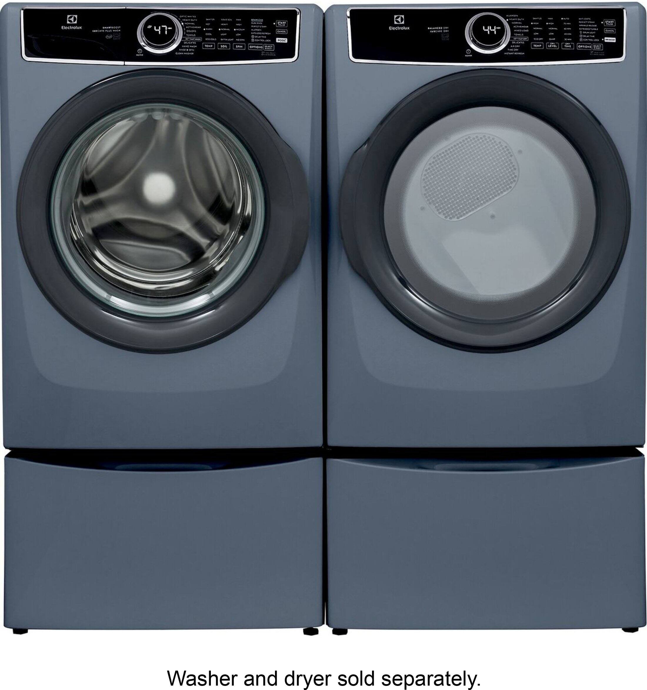 Washer and dryer sold separately.