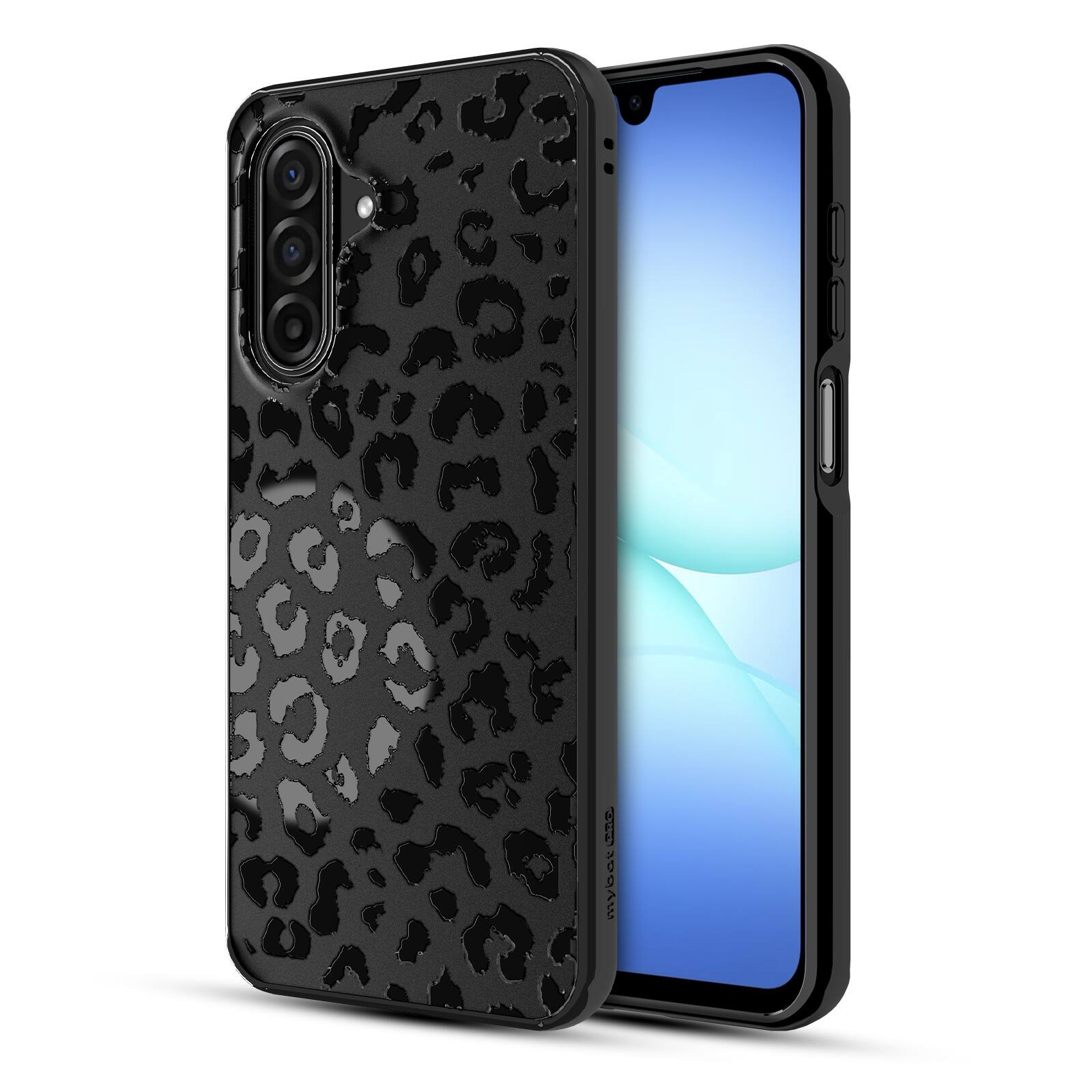 Front. Mybat Pro - MyBat Pro Mood Series Case for Samsung Galaxy A17 5G / Galaxy A16 5G - Black Leopard - Clear.