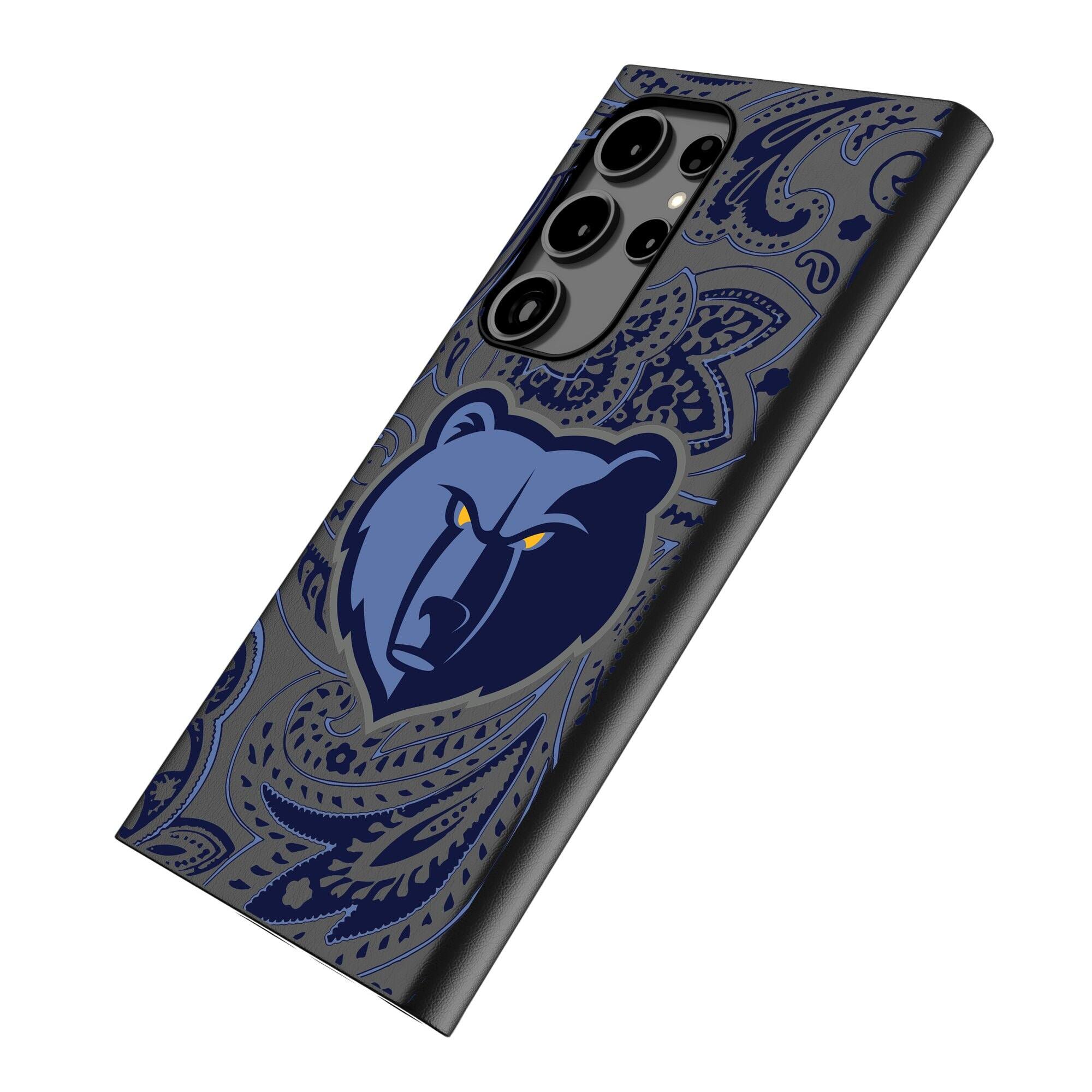 Alt View 1. Keyscaper - Memphis Grizzlies Paisley Galaxy Magnetic Bump Case - S25 - Black.