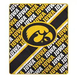 Pegasus - Iowa Hawkeyes 60" x 70" Diagonal Lined Wordmark Ultra Soft Blanket - Multicolor