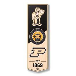 YouTheFan - Purdue Boilermakers 6'' x 19'' 3D StadiumView Team Banner - Multicolor