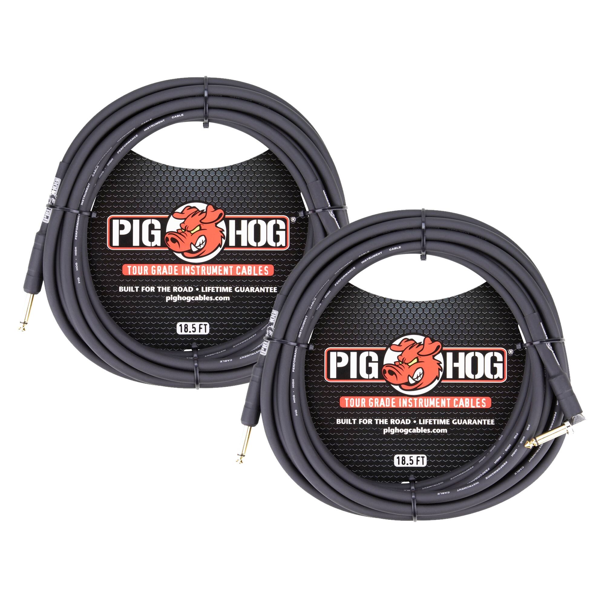 5: PIG HOG TOUR GRADE INSTRUMENT CABLES BUILT FOR THE ROAD. LIFETIME GUARANTEE pighogcables.com 18.5 FT

- PIG HOG TOUR GRADE INSTRUMENT CABLES BUILT FOR THE ROAD. LIFETIME GUARANTEE pighogcables.com 18.5 FT