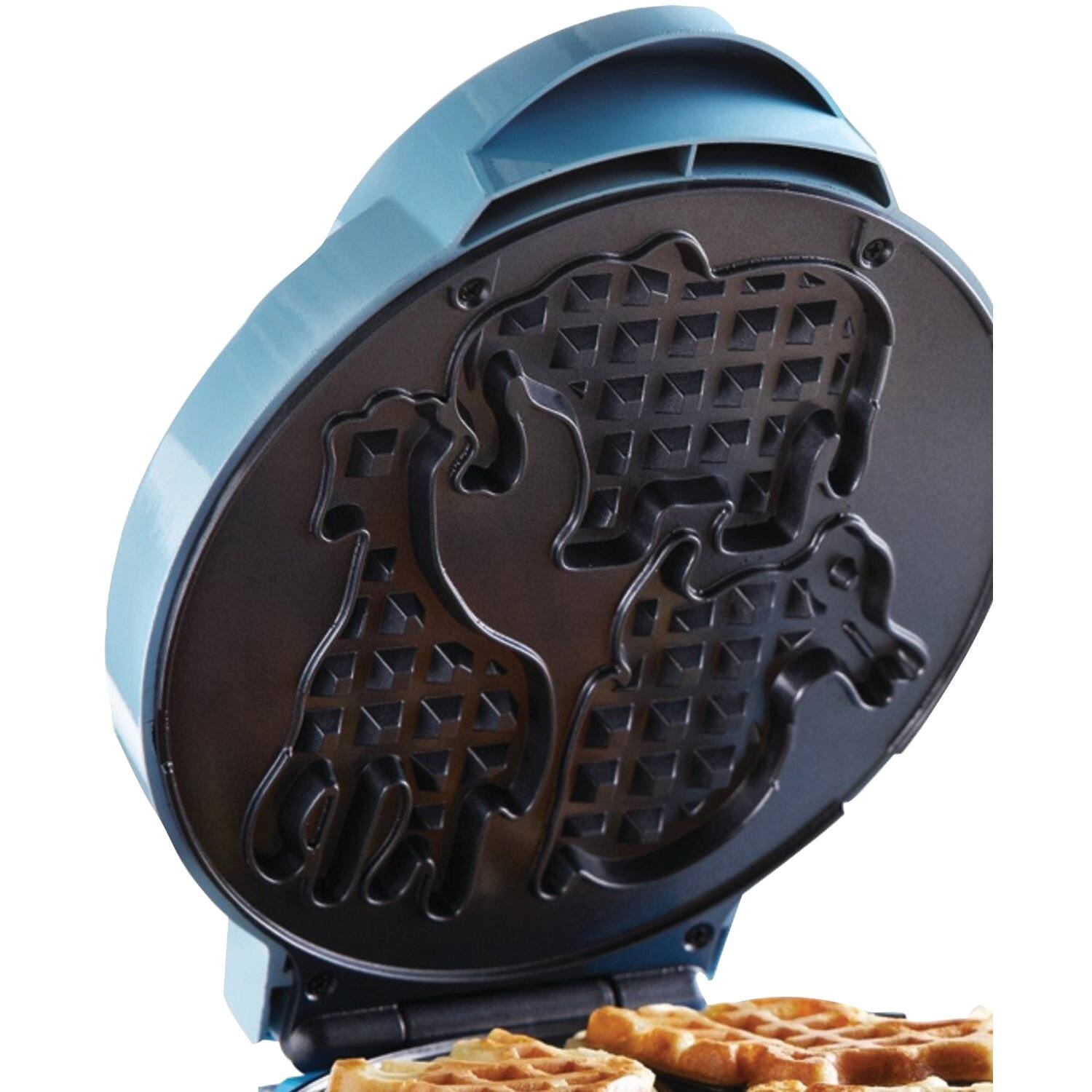 Alt View 4. Brentwood - Brentwood Animal Shaped Waffle Maker in Blue - Blue.