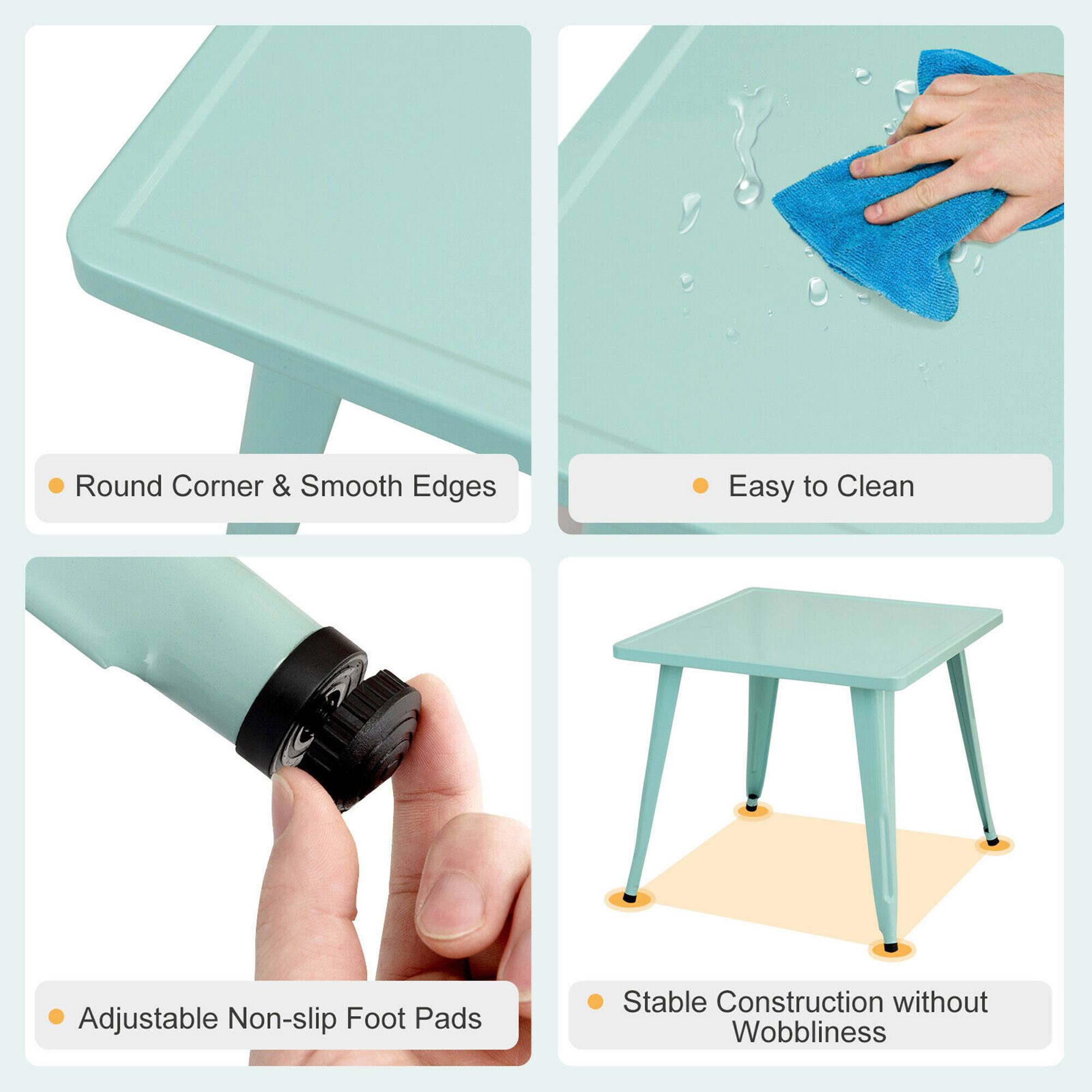 - Round Corner & Smooth Edges
- Easy to Clean
- Adjustable Non-slip Foot Pads
- Stable Construction without Wobbliness